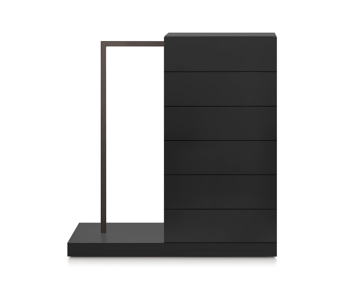 Novamobili Hochkommode Easy6 + Garderobe links B54cm matt schwarz318 Novamobili Hochkommode Easy6 + Garderobe links B54cm matt schwarz318