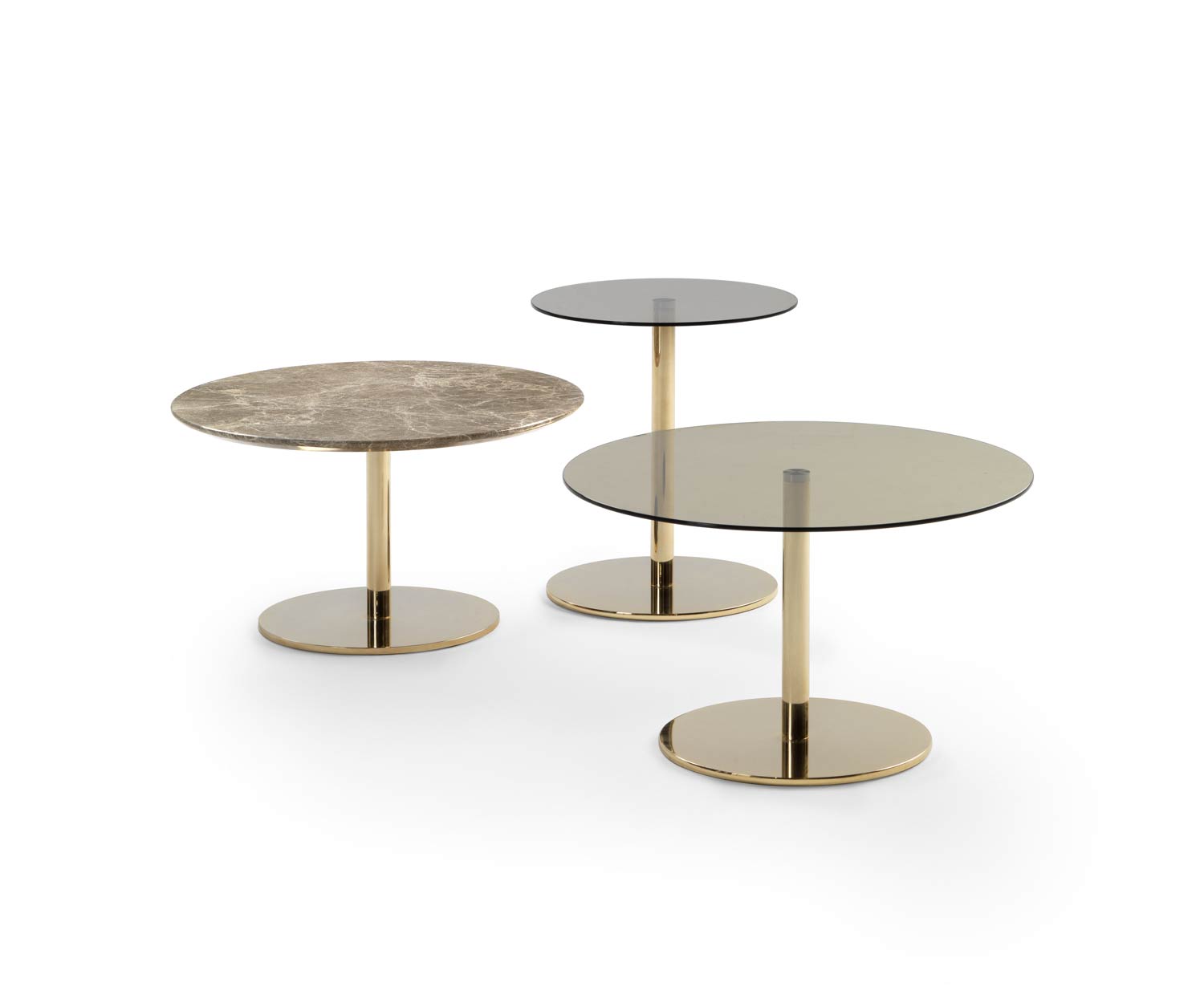 Marelli Sofa table Break transparent glass top various diameters D 40 60 80 cm Marelli Sofa table Break transparent glass top various diameters D 40 60 80 cm