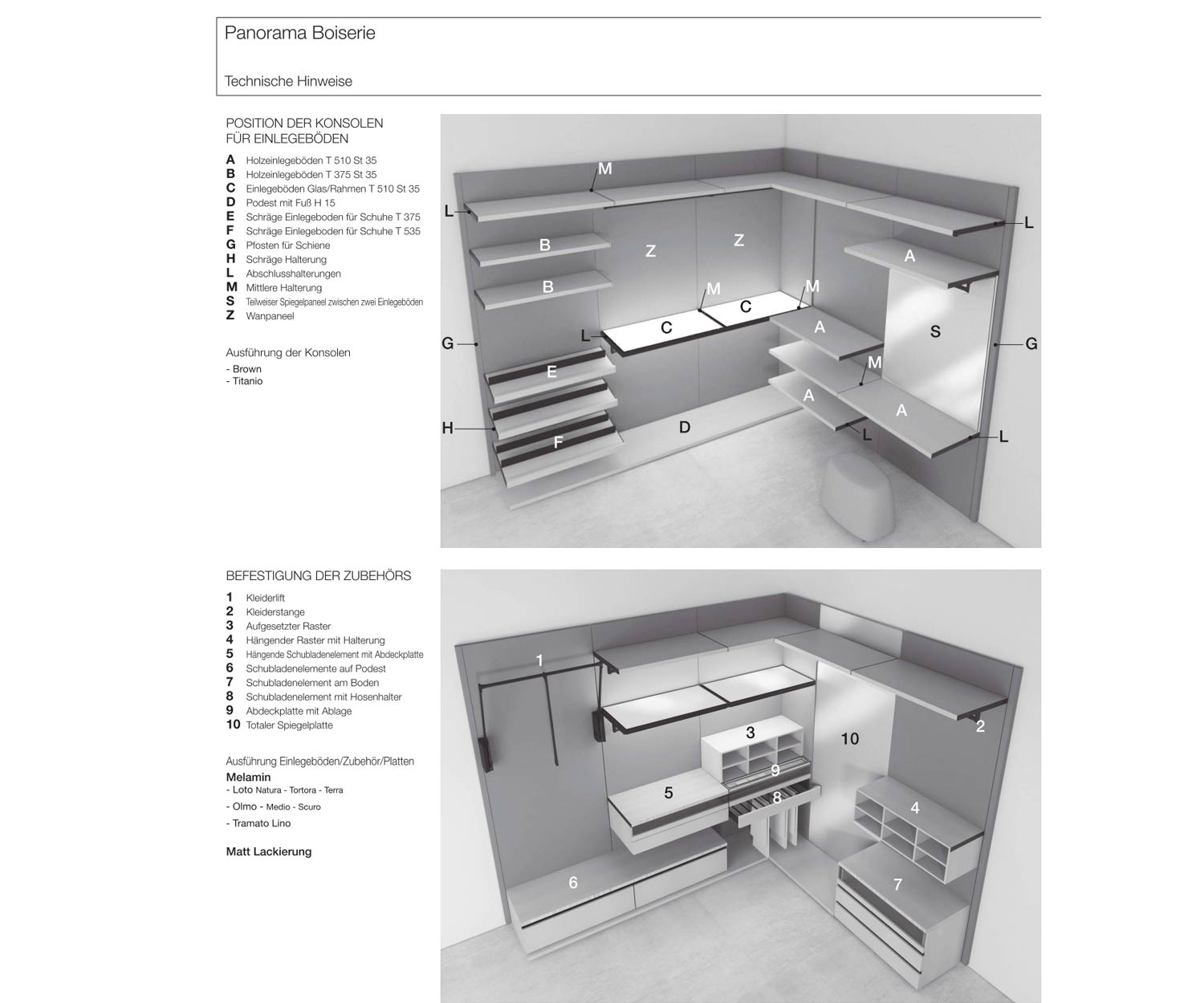 Livitalia Panorama Ankleidezimmer Design System Zubehör Livitalia Panorama Ankleidezimmer Design System Zubehör