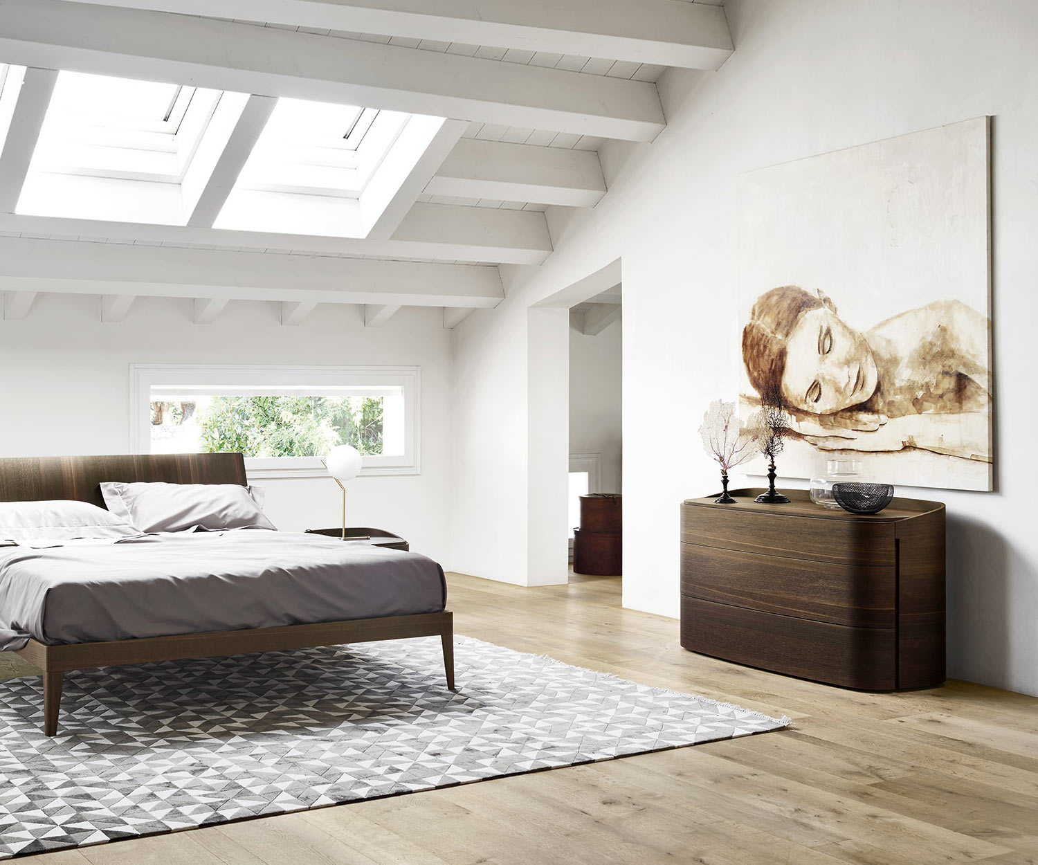 Moderner Livitalia Schlafzimmer Design Kommode Round mit Schubladen