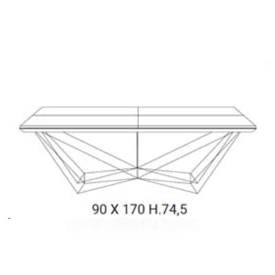B 170 x 90 / H 74,5 cm ausziehbar auf  B 224 x 116 / H 75 cm