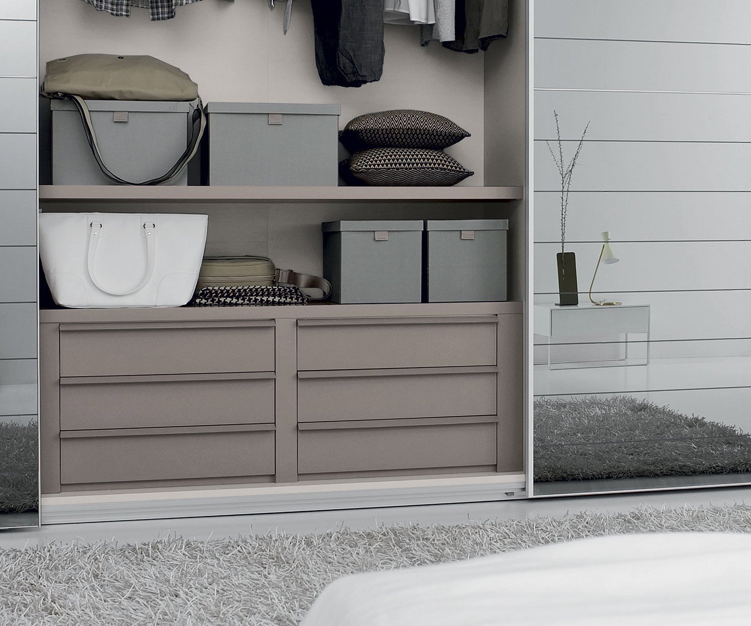 3-piece double drawer for wardrobes from Livitalia and Novamobili