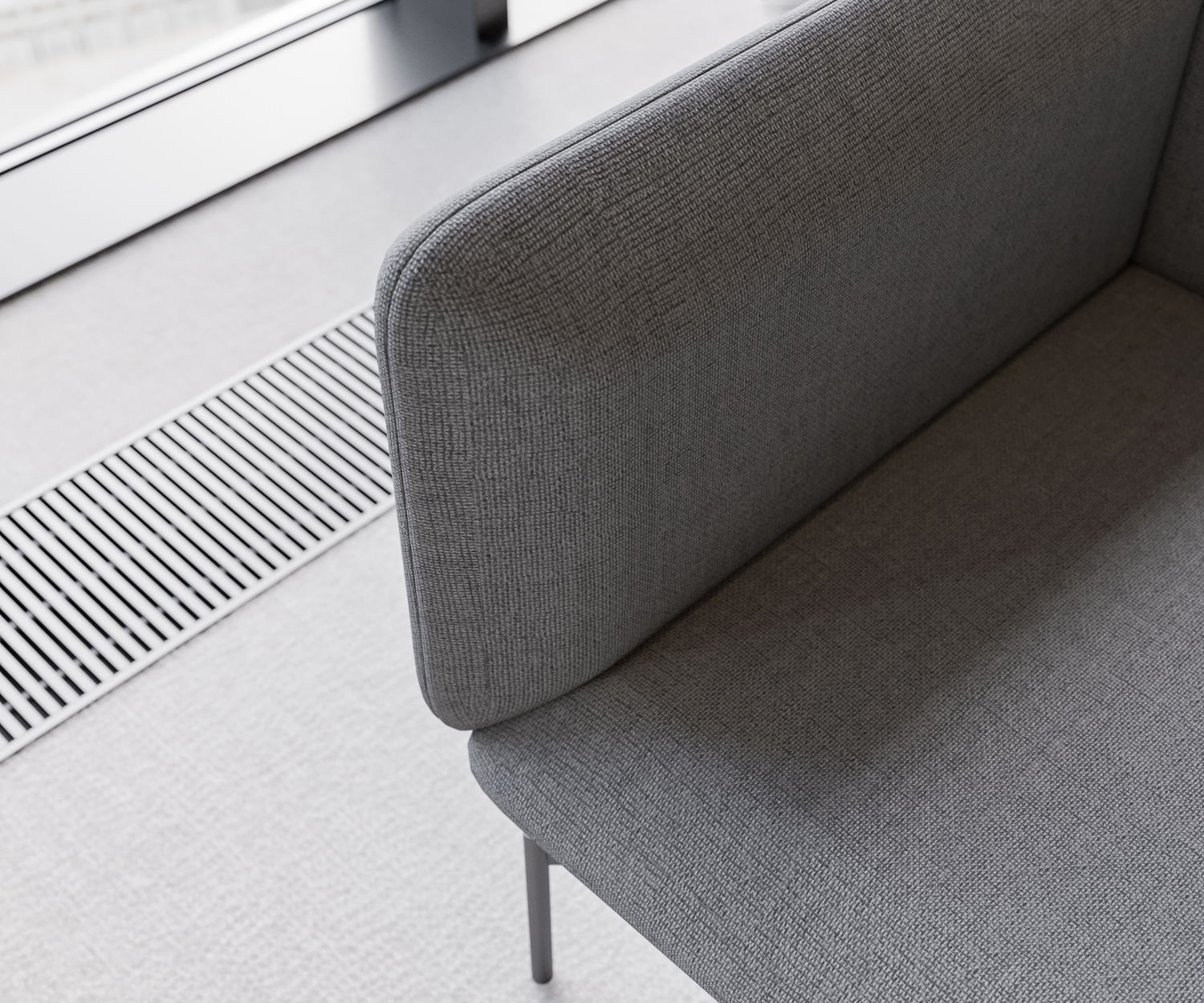 Exklusives Prostoria Design Sofa Segment in Schwarz