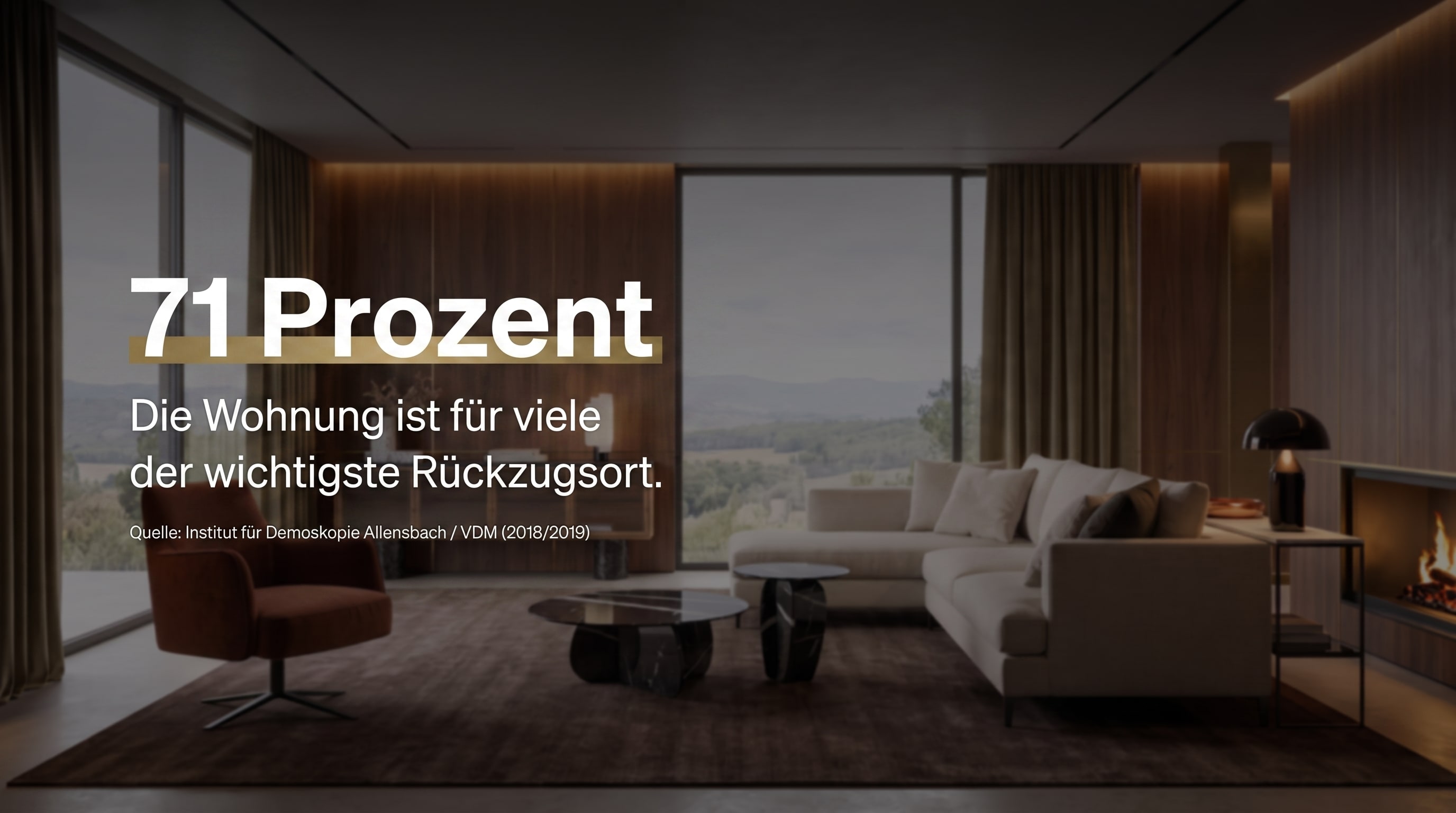 71 procent &ndash; De woning is voor velen de belangrijkste plek om zich terug te trekken.