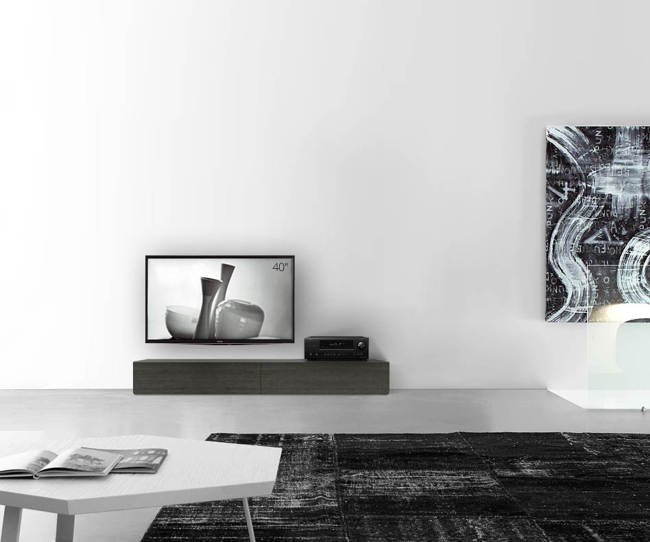 Livitalia Wooden design lowboard configurator base 180 cm 24 cm 46 cm grey oak Livitalia Wooden design lowboard configurator base 180 cm 24 cm 46 cm grey oak