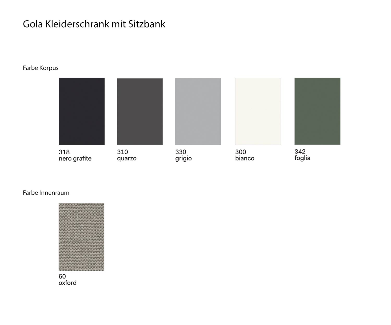 Farbausführung innen und außen