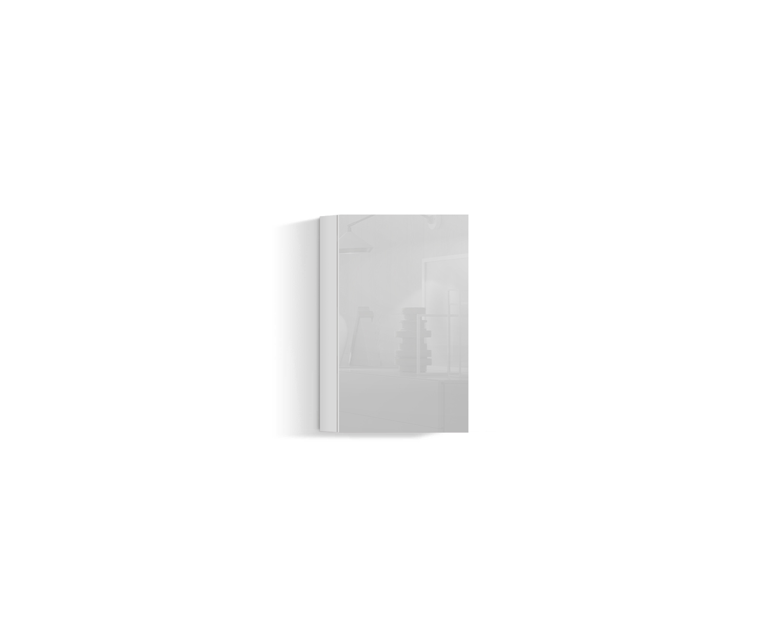 Design living room wall unit vertical H64 W45 white400 Design living room wall unit vertical H64 W45 white400