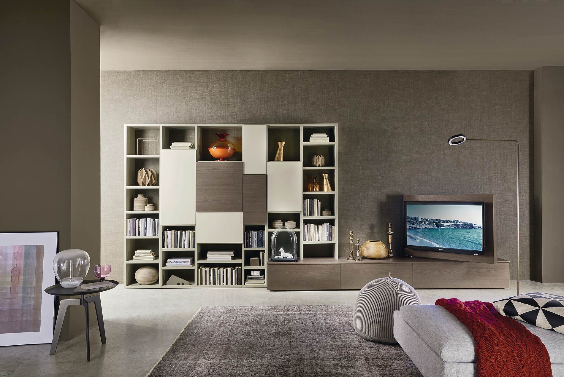 Design Buecherregal Wohnwand