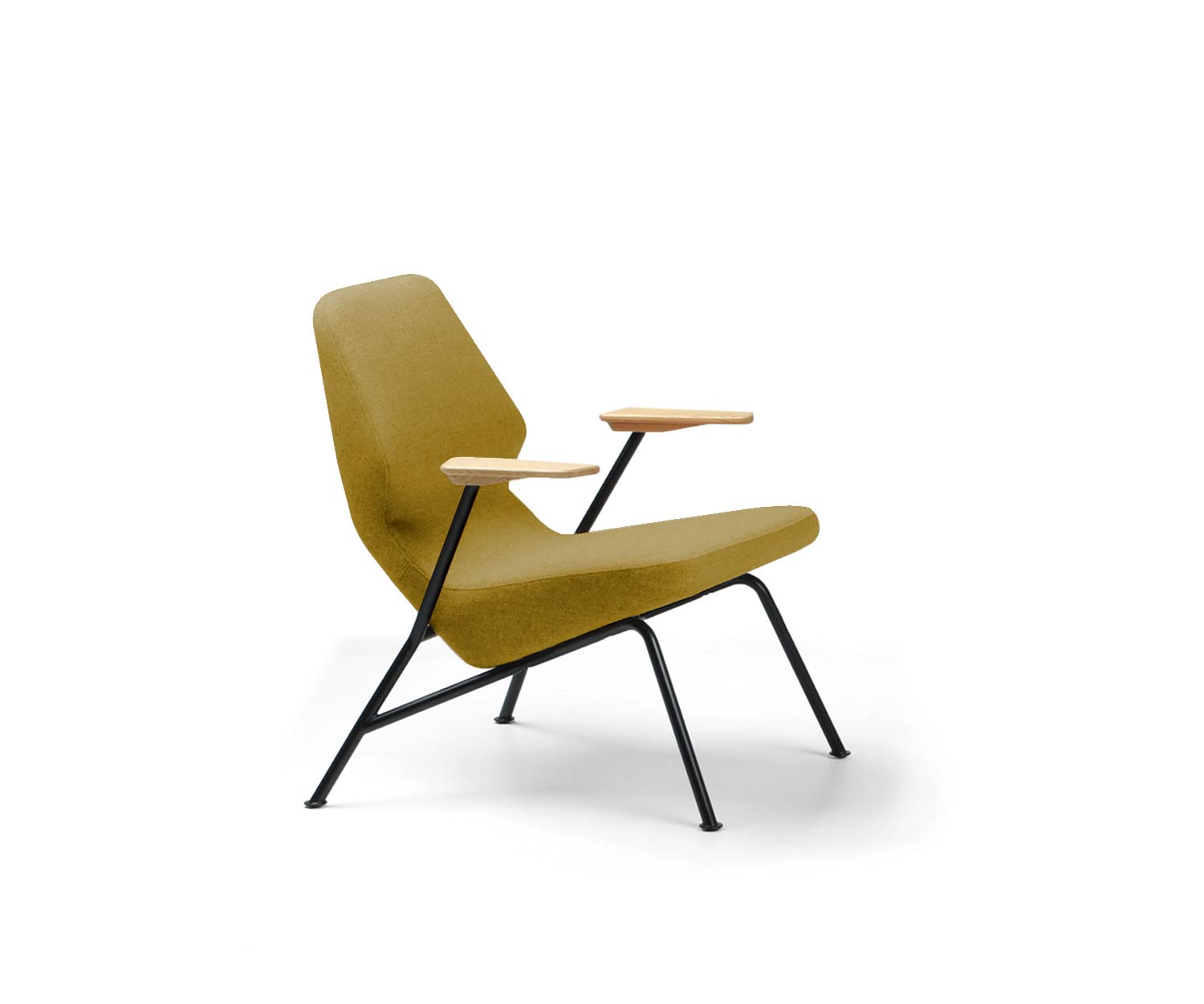 Prostoria Oblique armchair with metal armrests yellow Prostoria Oblique armchair with metal armrests yellow