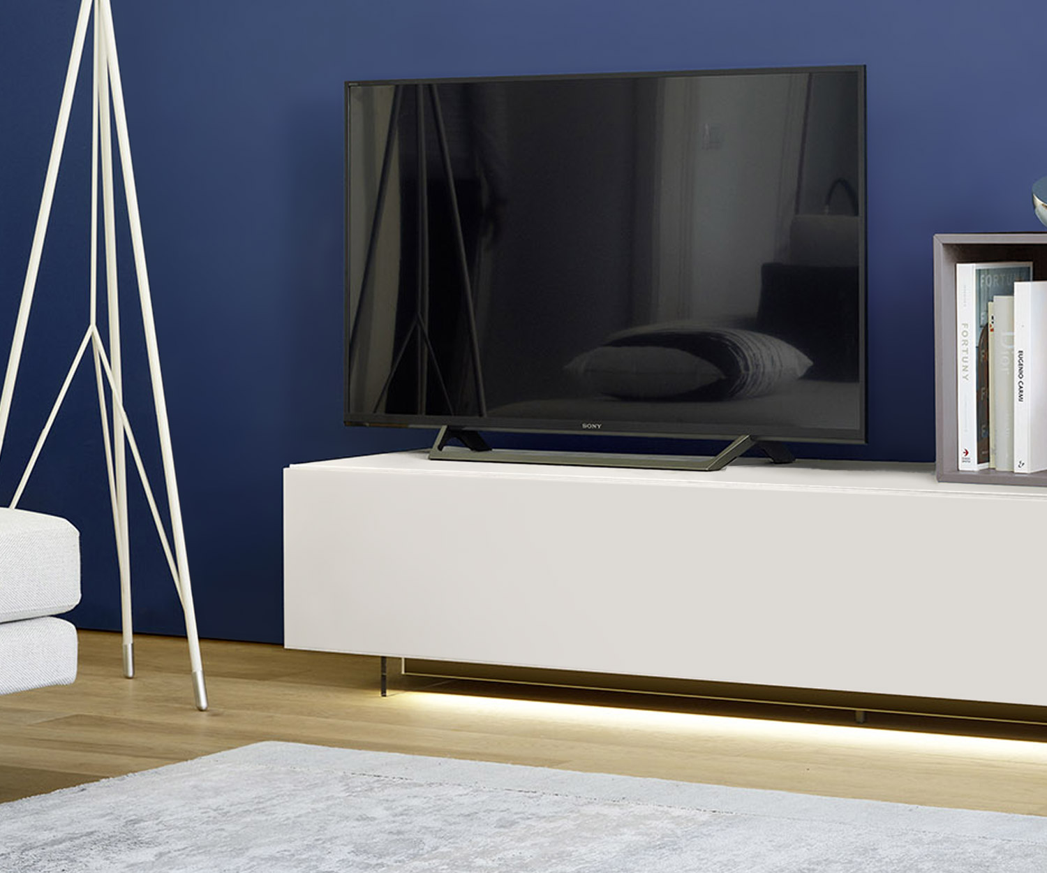 Hochwertige Designer TV Wohnwand C09 von Livitalia optionale LED Beleuchtung unter dem Design Lowboard Hochwertige Designer TV Wohnwand C09 von Livitalia optionale LED Beleuchtung unter dem Design Lowboard