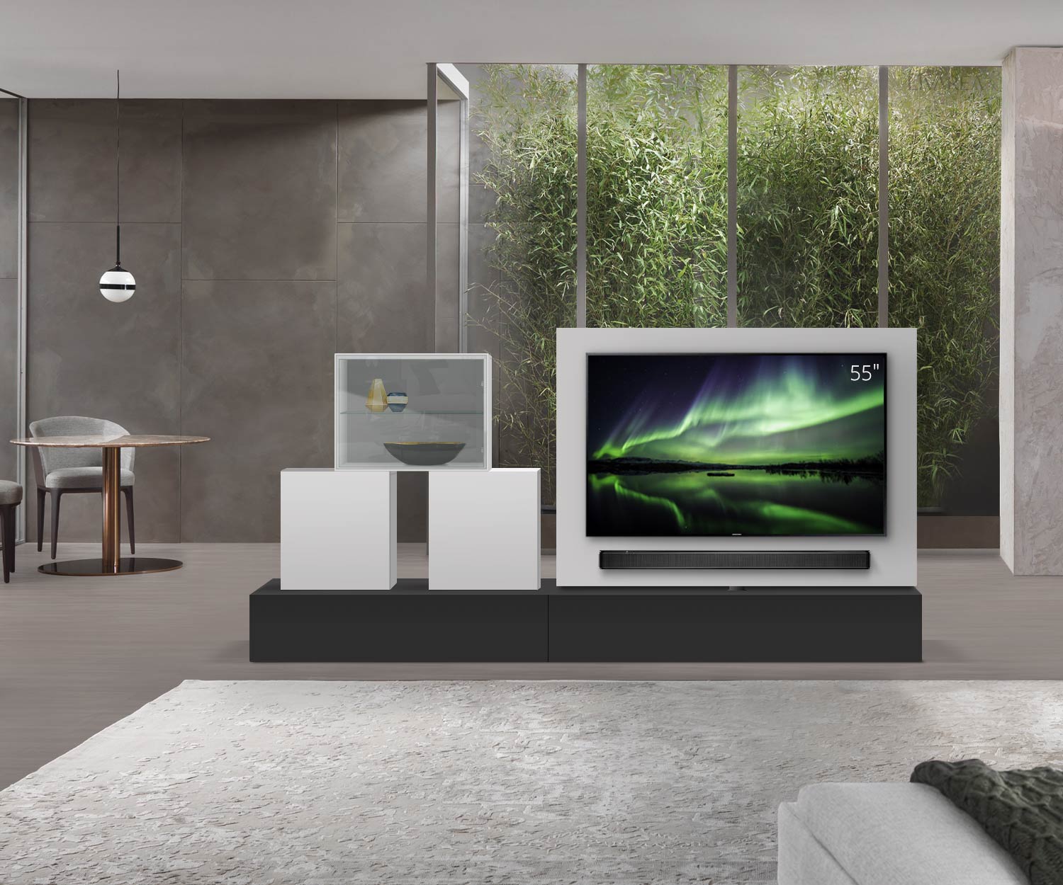 Livitalia Roto Design Lowboard Raumteiler TV Paneel drehbar