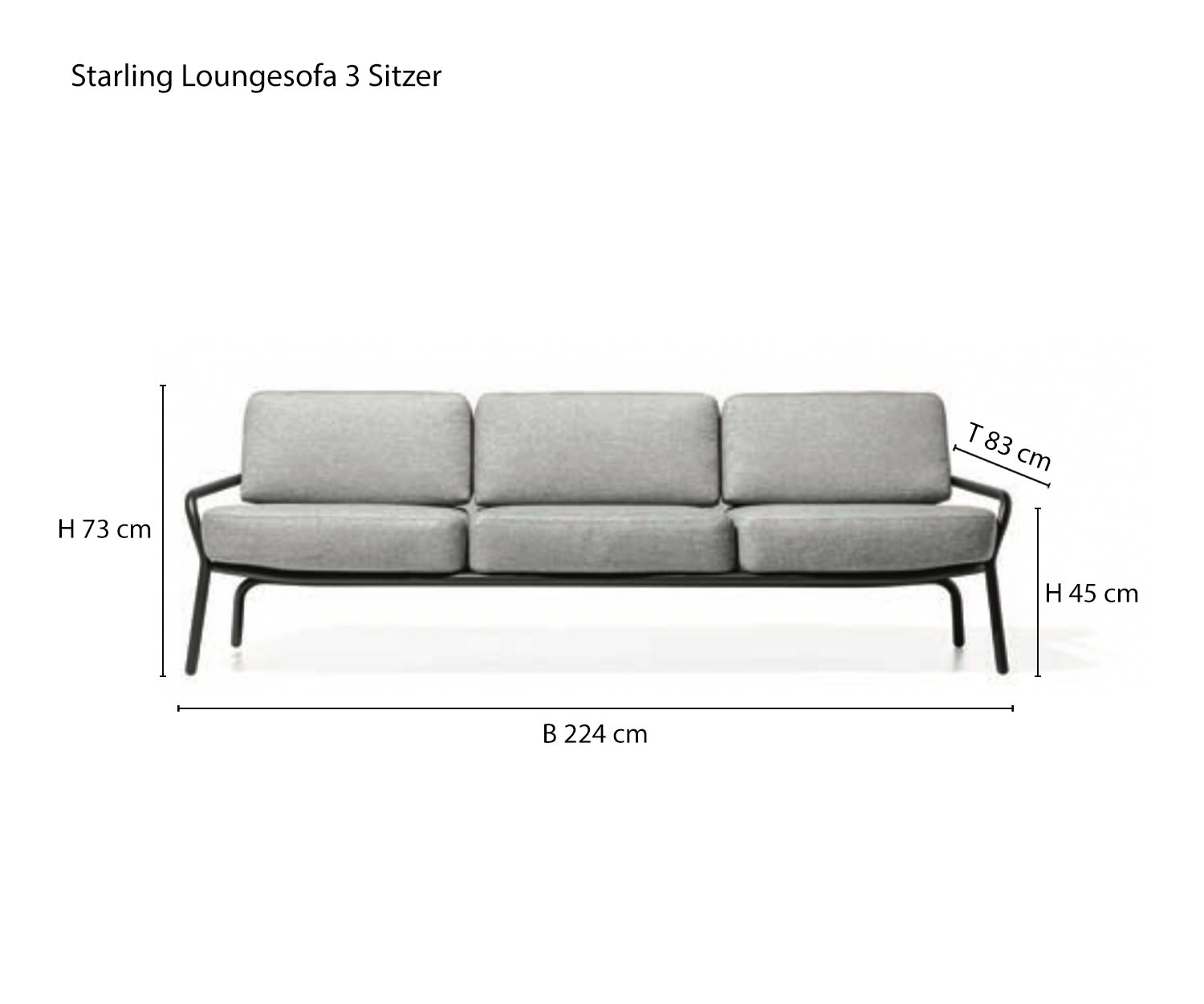 3 Sitzer Skizze vom Todus Starling Designer Balkonsofa 3 Sitzer Skizze vom Todus Starling Designer Balkonsofa