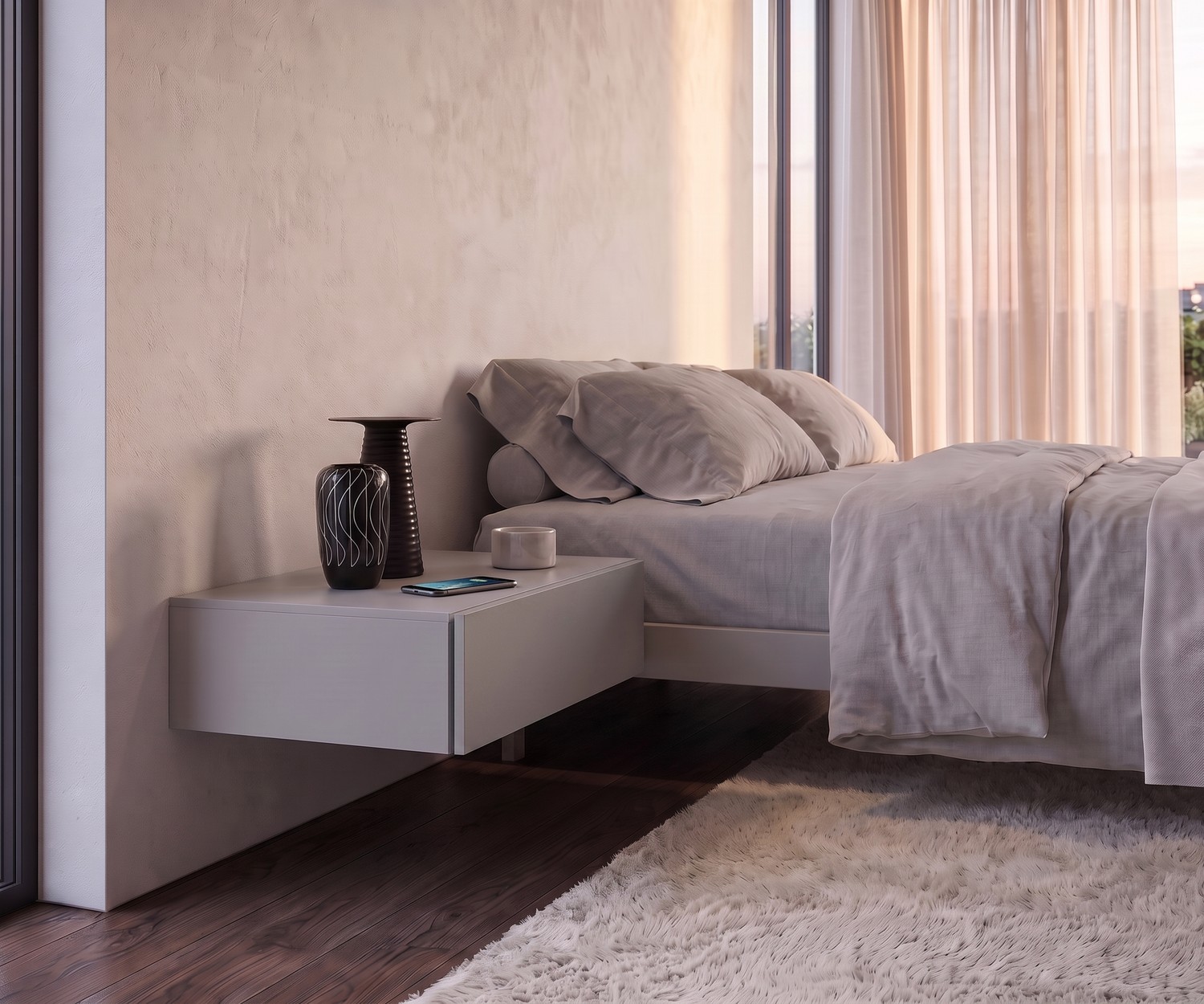 Novamobili Easy bedside cabinet 1 drawer Novamobili Easy bedside cabinet 1 drawer