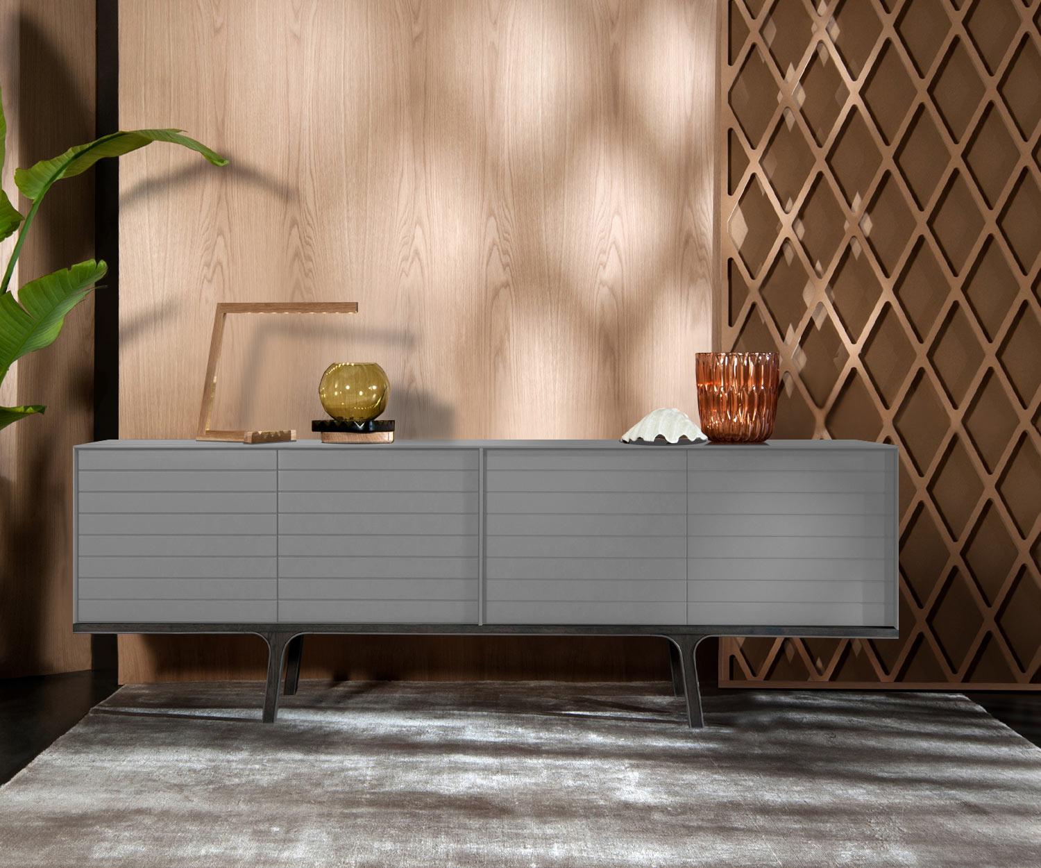 al2 mobius 002 Sideboard Breite 220 cm Korpus Hellgrau al2 mobius 002 Sideboard Breite 220 cm Korpus Hellgrau