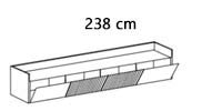 B 238 cm ( 2 Lamellentüren)