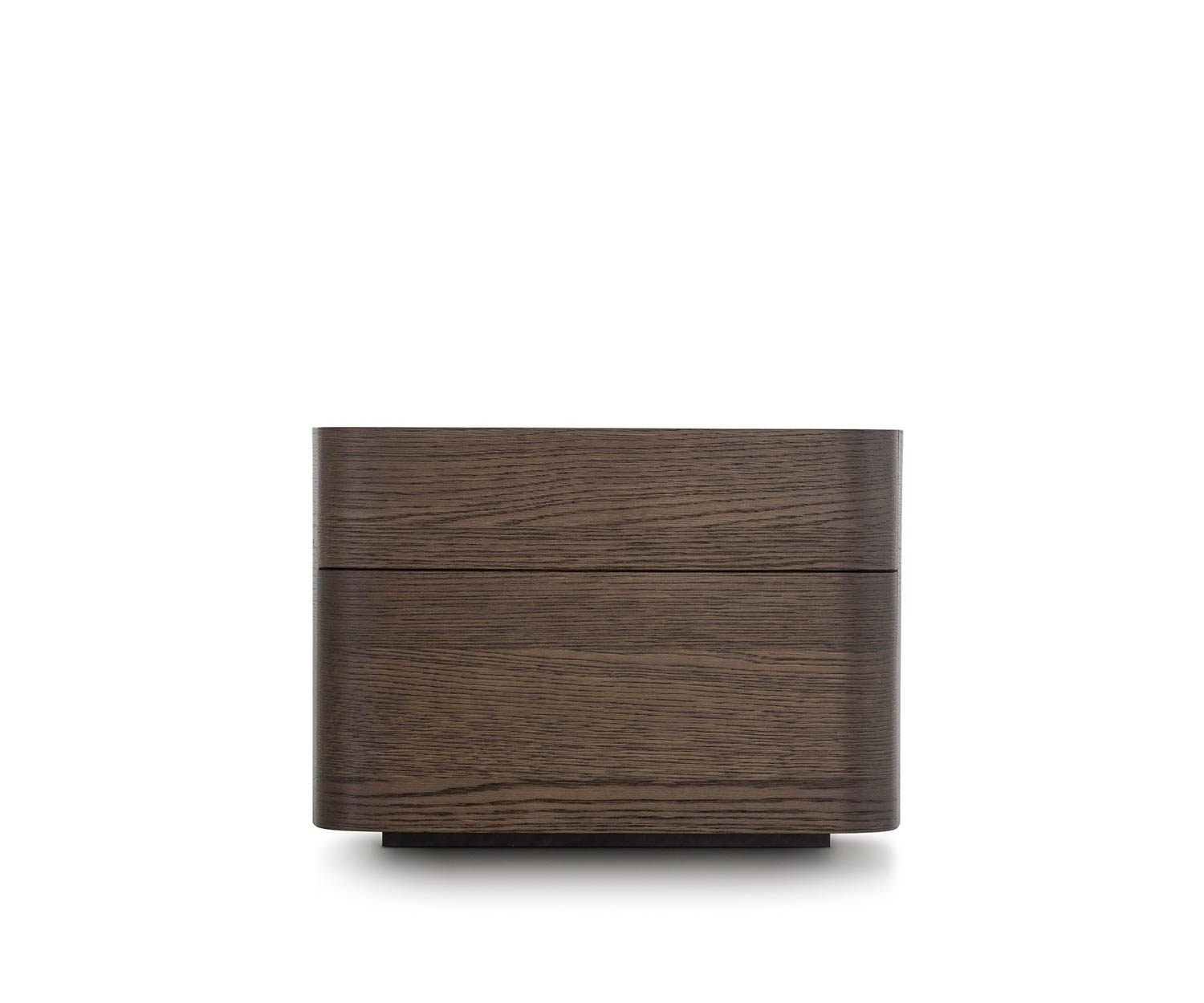 Novamobili Nachttisch Norman 2 Schubladen Eiche Terra N01 mit Marmor Abdeckplatte 