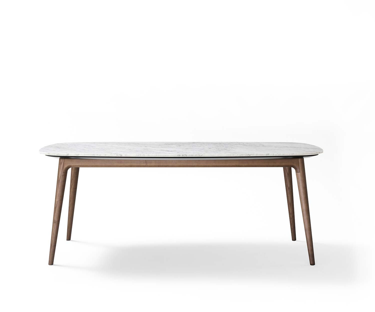 Moderner Novamobili Tisch Hanami Hochglanz weißer Marmor