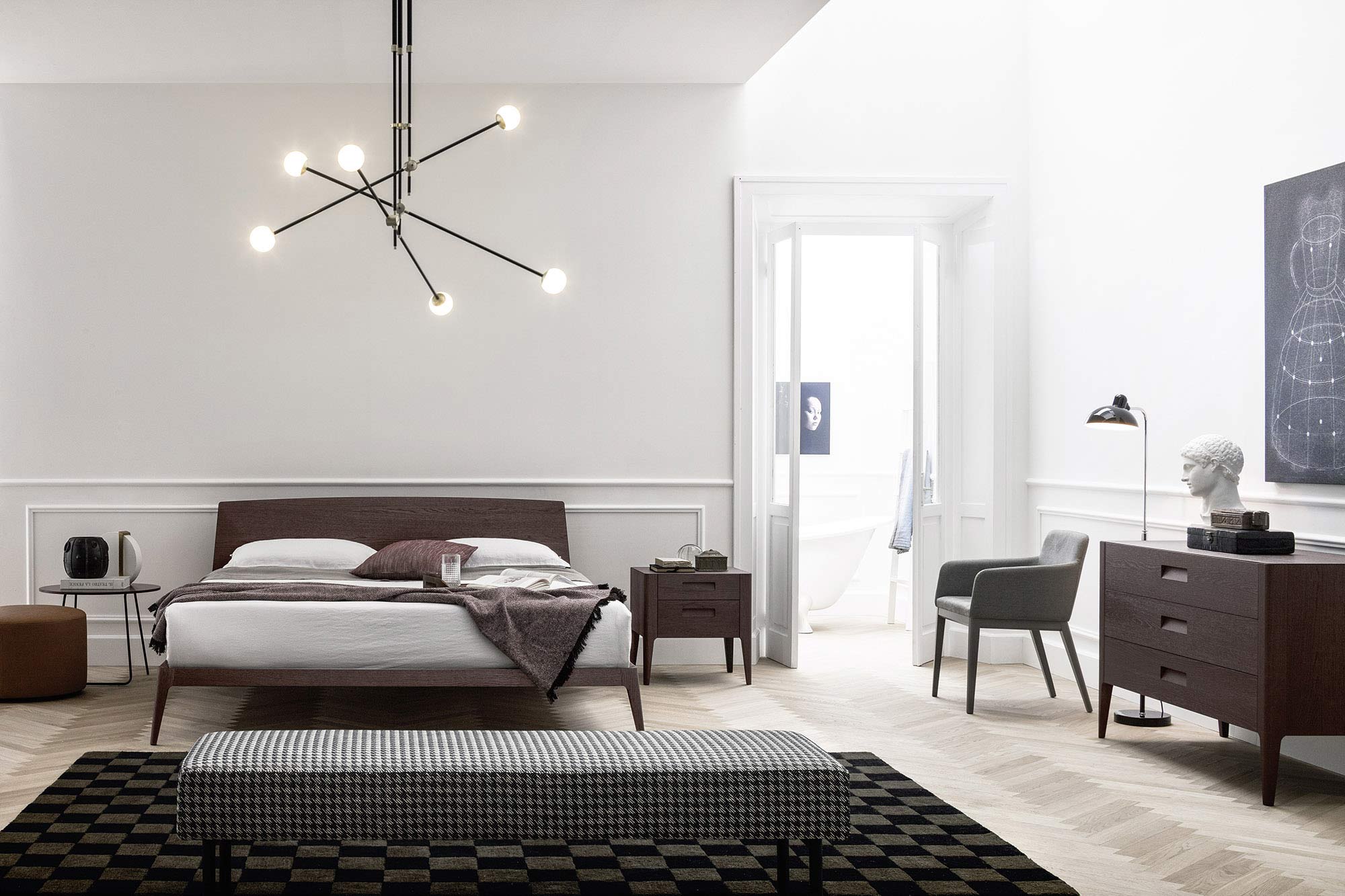 Design Holz Schlafzimmer Braune Eiche