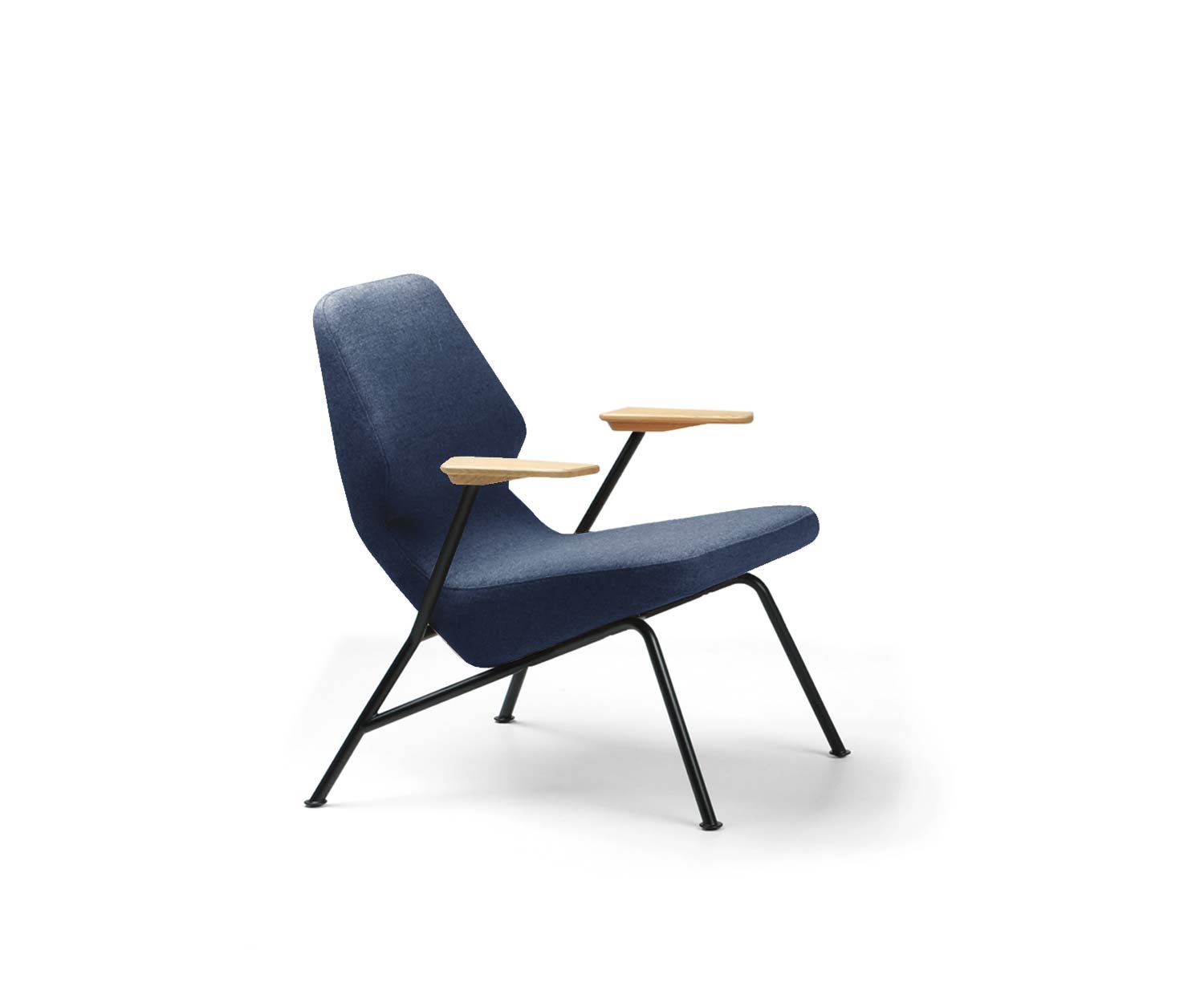 Prostoria Oblique armchair with metal armrests Blue Prostoria Oblique armchair with metal armrests Blue