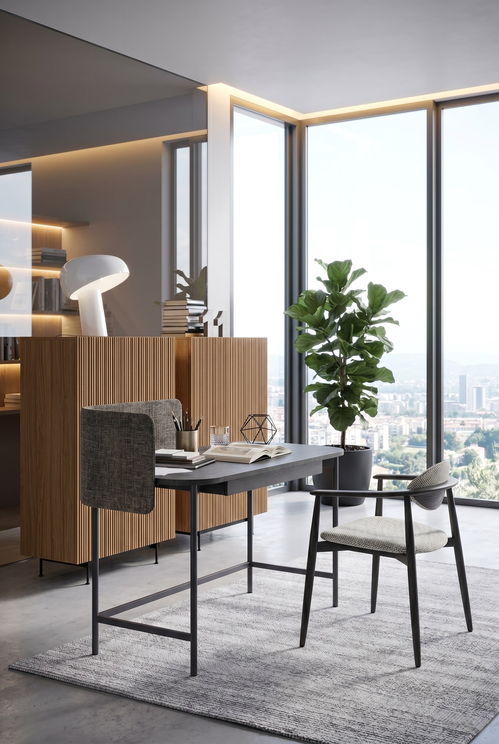 Highboard per una delicata zonizzazione degli spazi