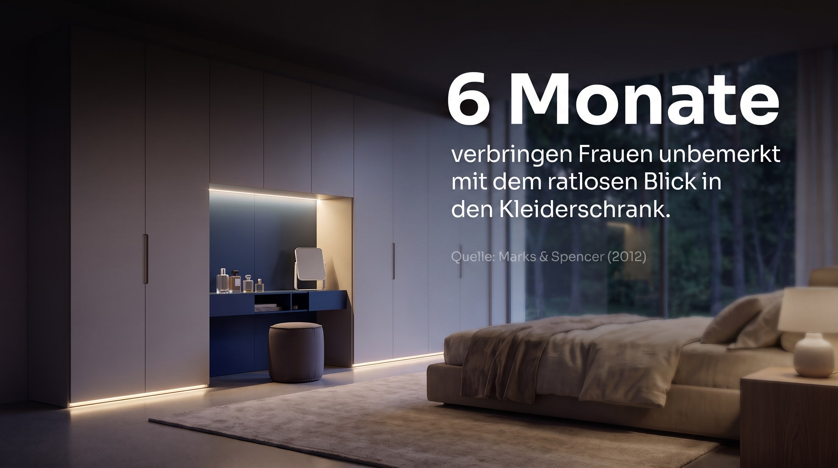 6 maanden – brengen vrouwen onopgemerkt door met een radeloze blik in de kledingkast.