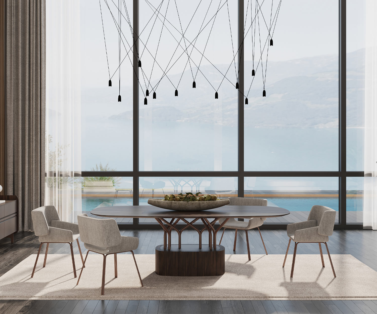 al2 wood oo 001 Design Esstisch ovale Platte und Fuß mit Walnuss veredelt al2 wood oo 001 Design Esstisch ovale Platte und Fuß mit Walnuss veredelt