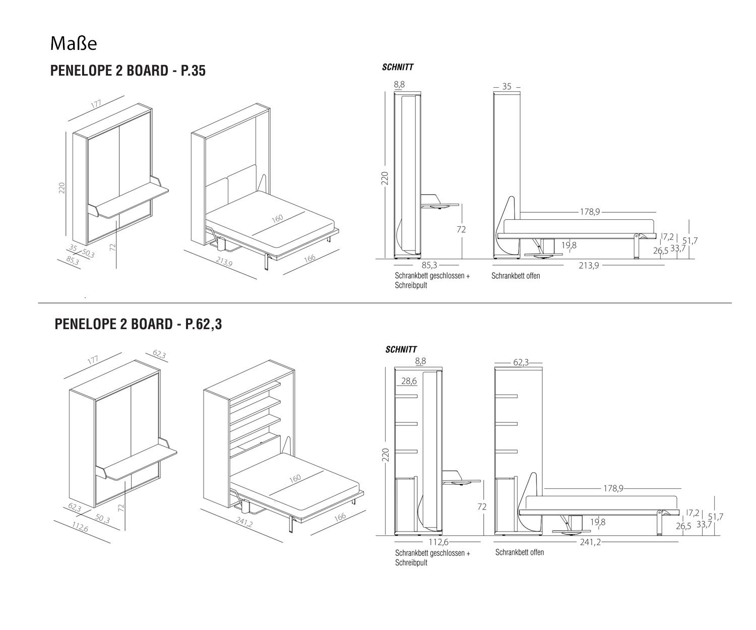 Designer Schrankbett Penelope 2 Maße Skizze Designer Schrankbett Penelope 2 Maße Skizze