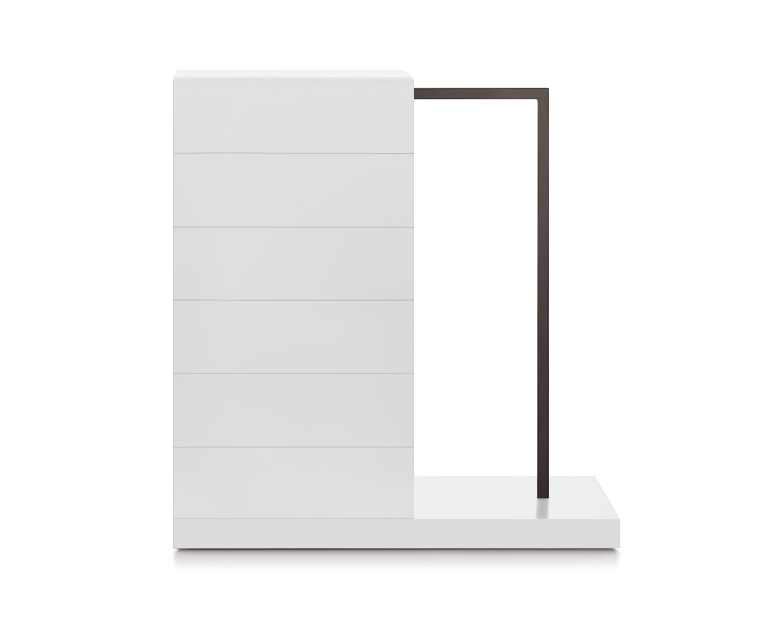 Novamobili Hochkommode Easy6 + Garderobe rechts B54cm matt weiß300 Novamobili Hochkommode Easy6 + Garderobe rechts B54cm matt weiß300