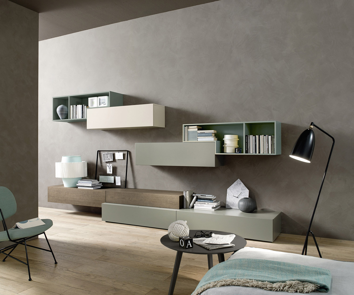 Exklusive Tetris Design Wohnwand C20 von Livitalia Exklusive Tetris Design Wohnwand C20 von Livitalia