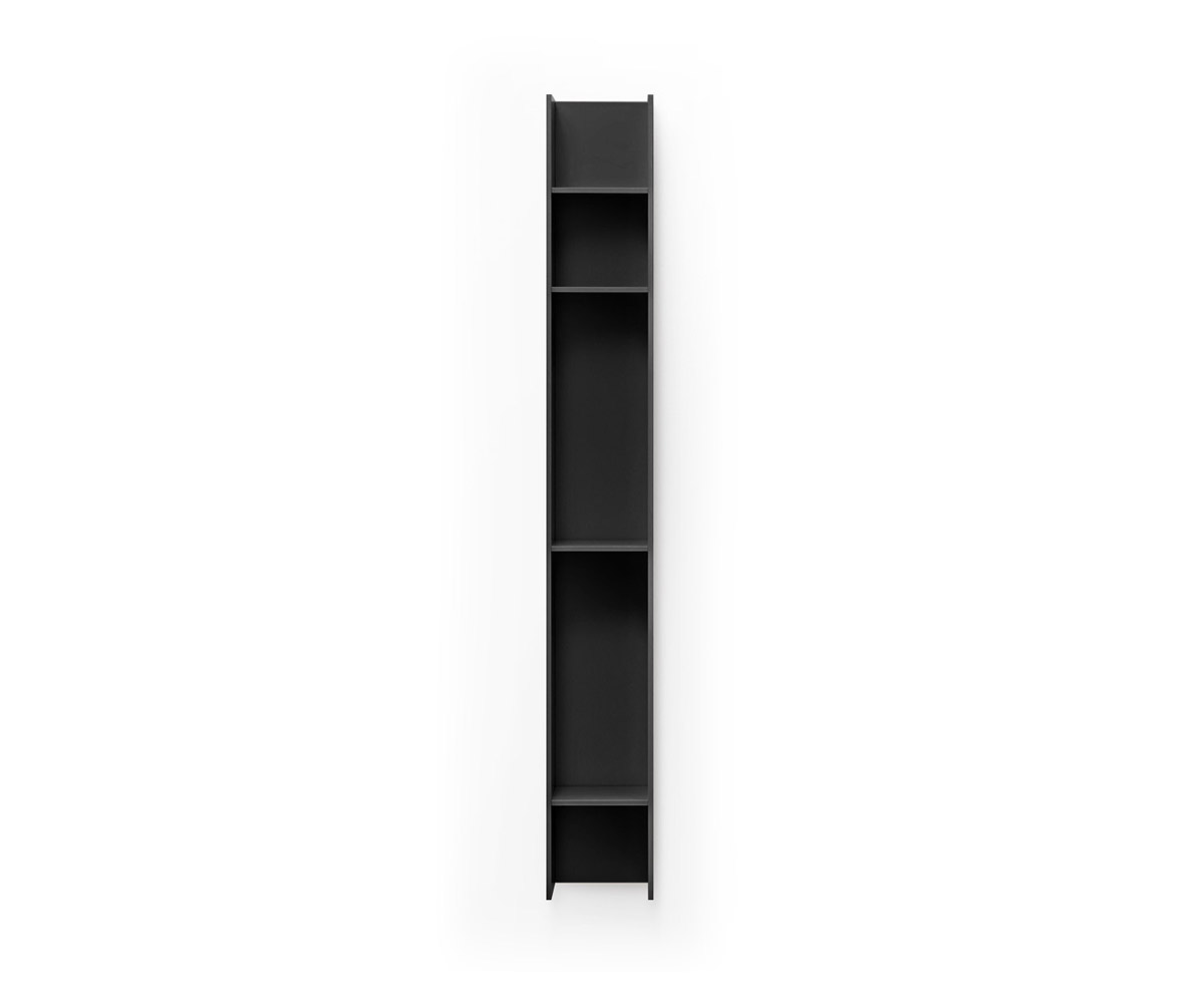 Novamobili Wand  Bücherregal Butterfly vertikal matt schwarz