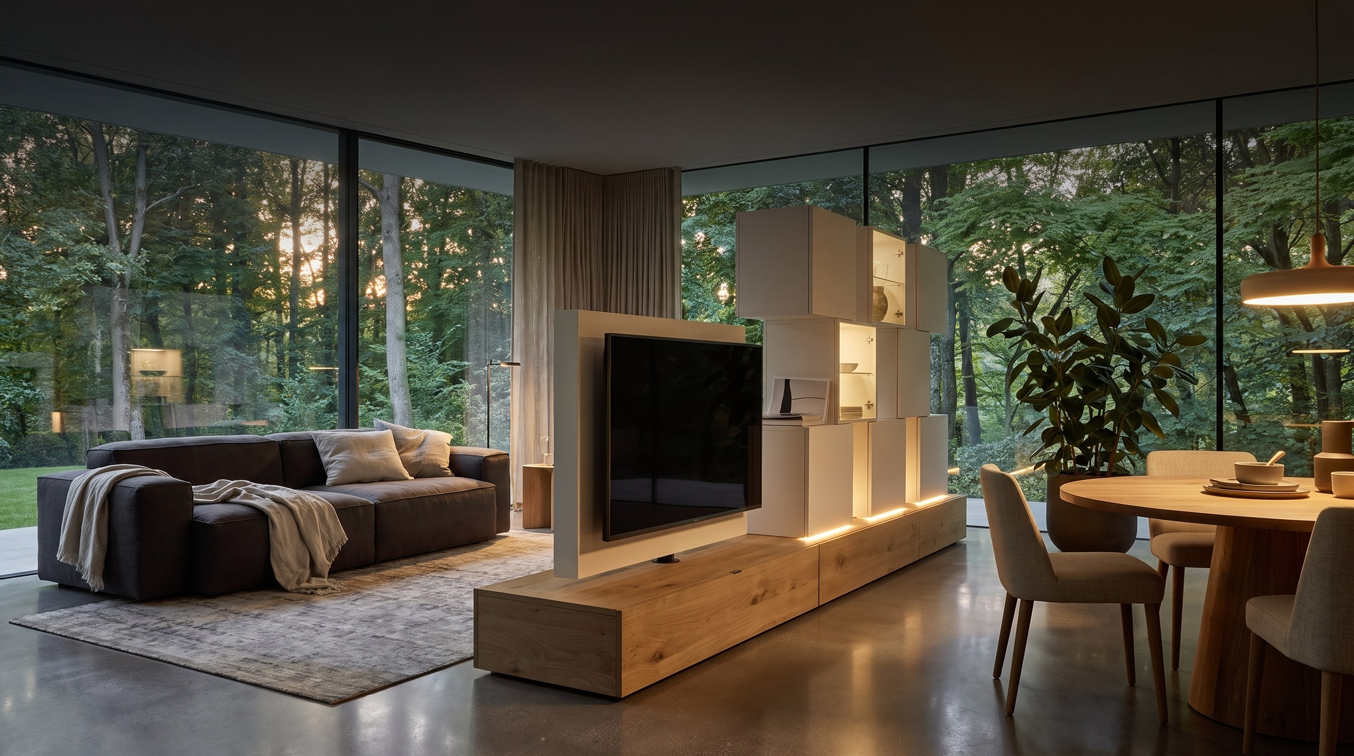 Raumteiler Ideen: Wohnzimmer und Essbereich elegant & nahtlos trennen