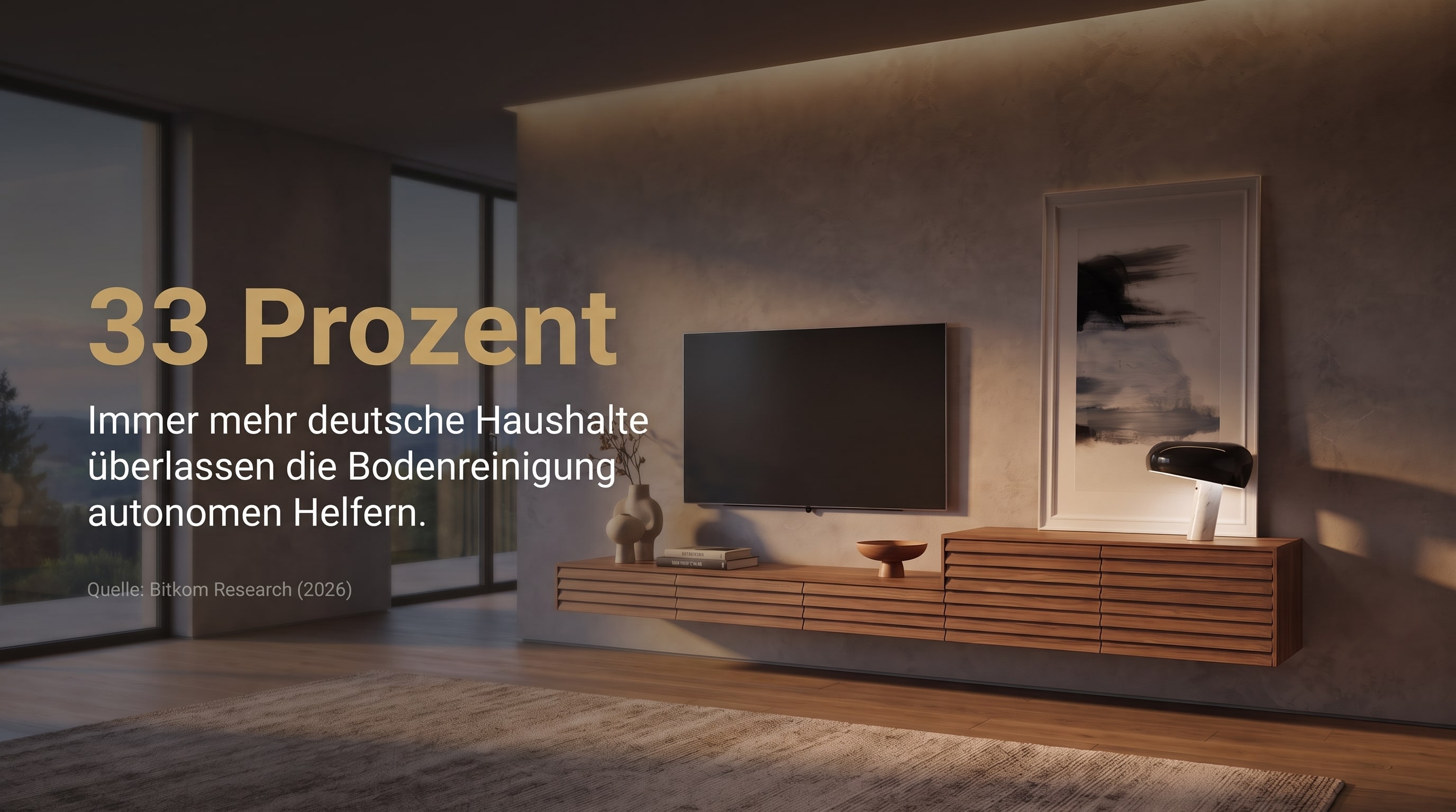 33 Prozent – Steeds meer Duitse huishoudens laten de vloerreiniging over aan autonome helpers.