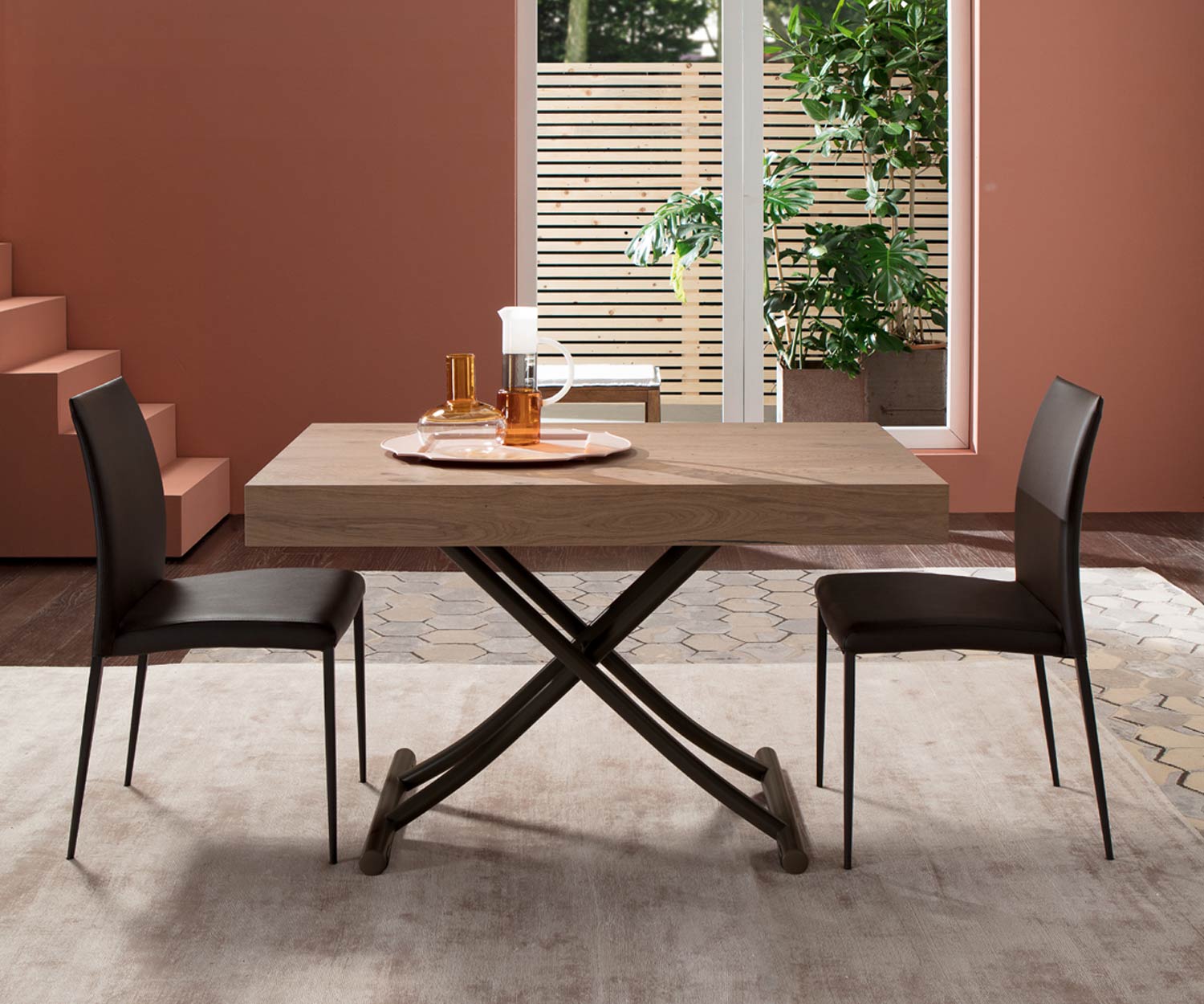 Ozzio Newood Tisch T123 Holz PZ 93 Eiche Natur Hoehenverstellbarer Esstisch Ozzio Newood Tisch T123 Holz PZ 93 Eiche Natur Hoehenverstellbarer Esstisch