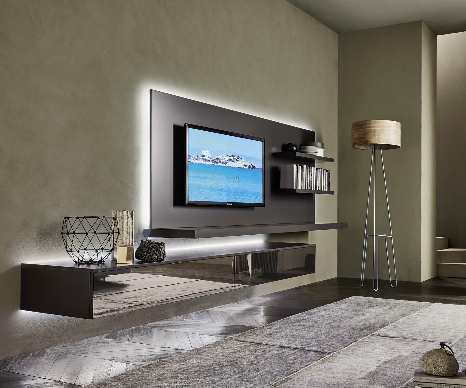 Livitalia Design wall unit C54 with LED backlighting Livitalia Design wall unit C54 with LED backlighting