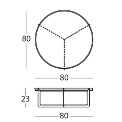 ROUND 3 Ø80 x H23 cm