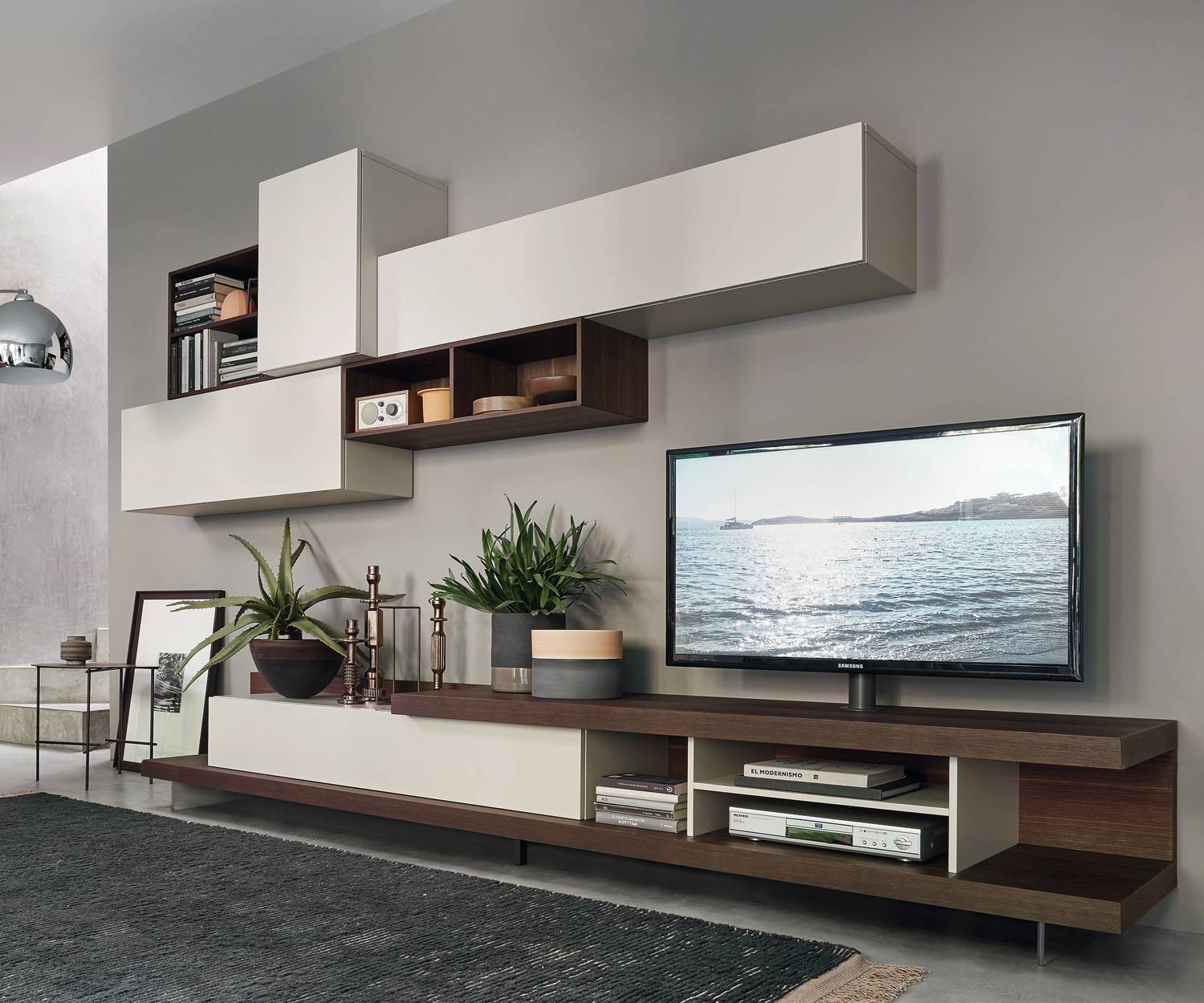 Exklusives Offenes Livitalia Design Design Lowboard Open mit TV Halterung Exklusives Offenes Livitalia Design Design Lowboard Open mit TV Halterung