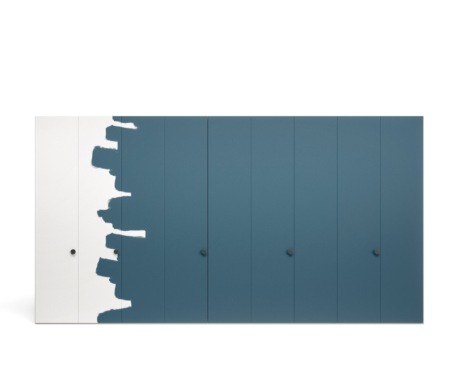 Modern Novamobili Design wardrobe Intono with hinged doors to paint yourself