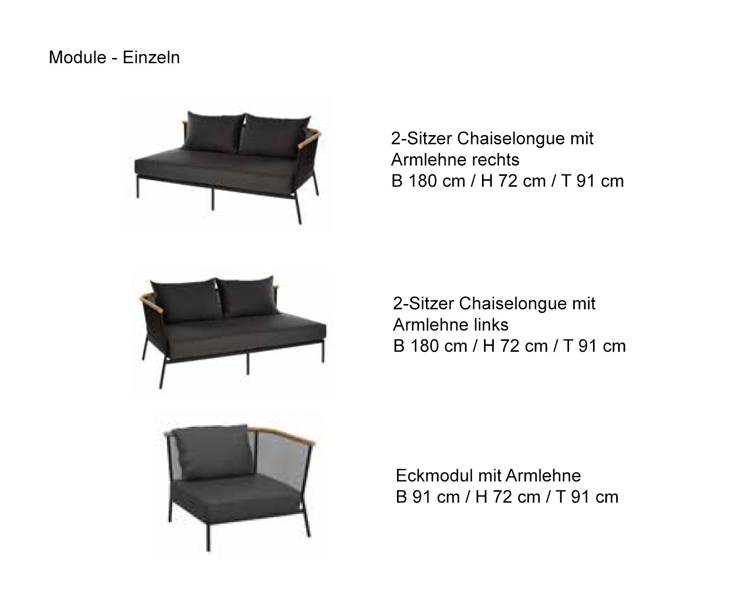 Oasiq Garten Design Kollektion Riad mit einzelnen Modulen Oasiq Garten Design Kollektion Riad mit einzelnen Modulen