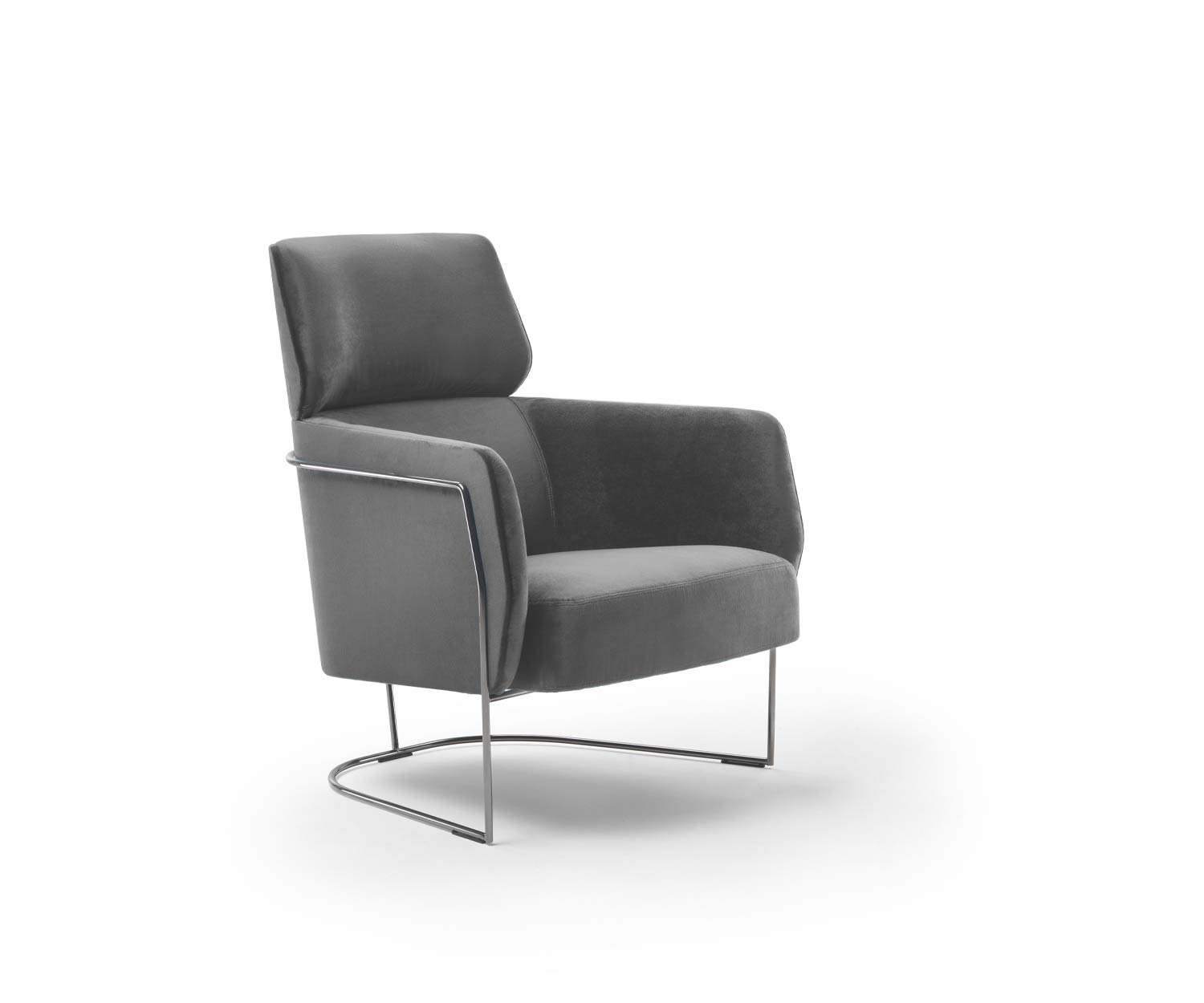 Comfortable Nest living room armchair from Marelli Narrow metal base frame Comfortable Nest living room armchair from Marelli Narrow metal base frame