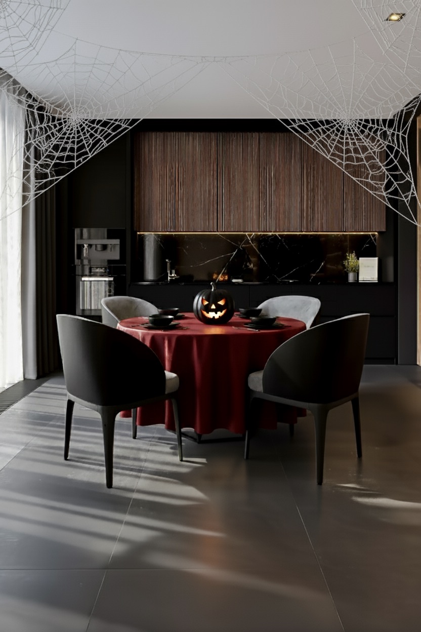 modernes-esszimmer-mit-halloween-deko