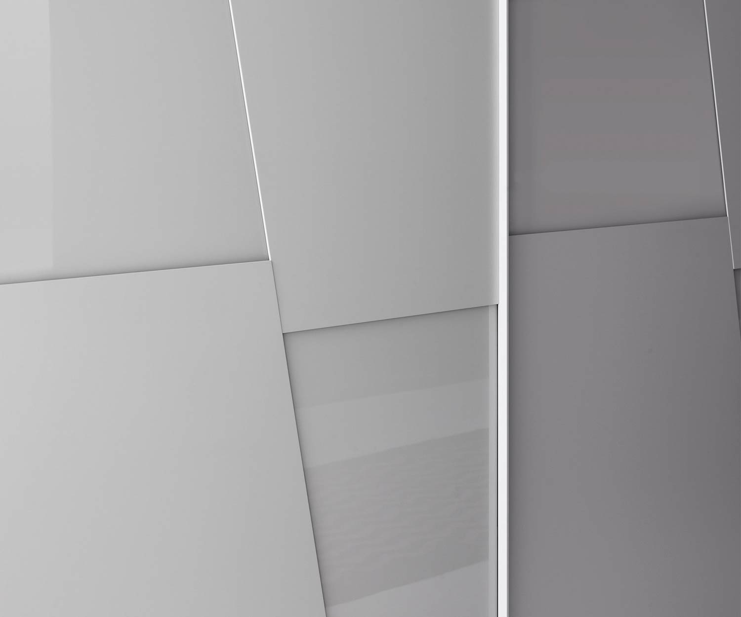 Hochwertiger Livitalia Designer Kleiderschrank Diagonal im Detail die Türen mit den Griffmulden Hochwertiger Livitalia Designer Kleiderschrank Diagonal im Detail die Türen mit den Griffmulden
