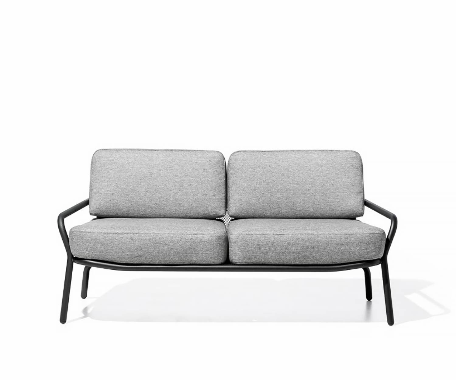 Exklusives Todus Starling Design Loungesofa mit weißem Stoffbezug als 2 Sitzer