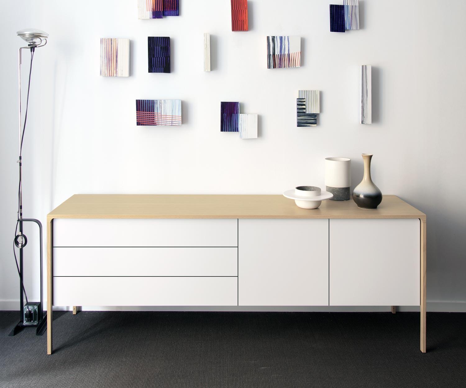 Punt Design Sideboard Tactile Eiche Weiss