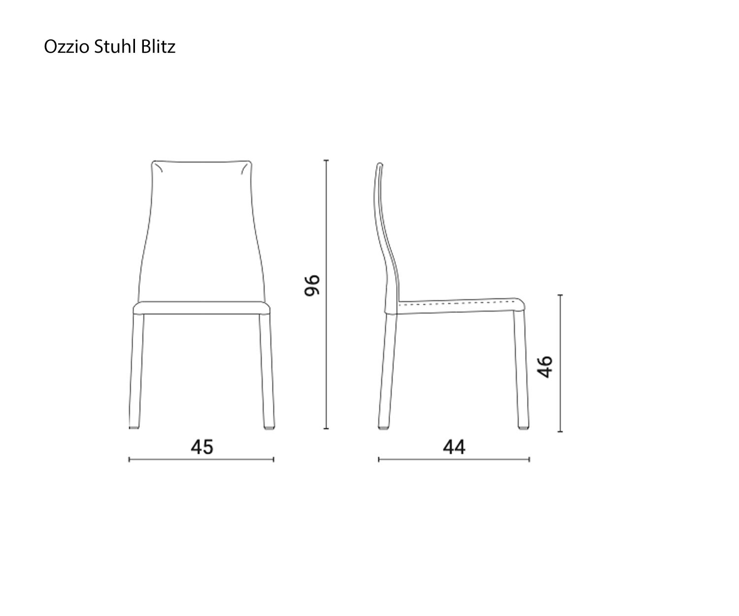 Ozzio Chair Blitz Dimensions Sizes Sizes Sketch