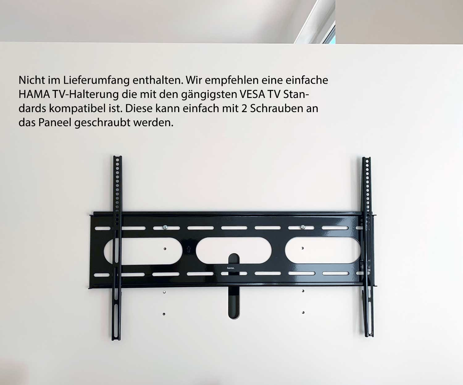TV Halterung an Raumteiler Paneel TV Halterung an Raumteiler Paneel
