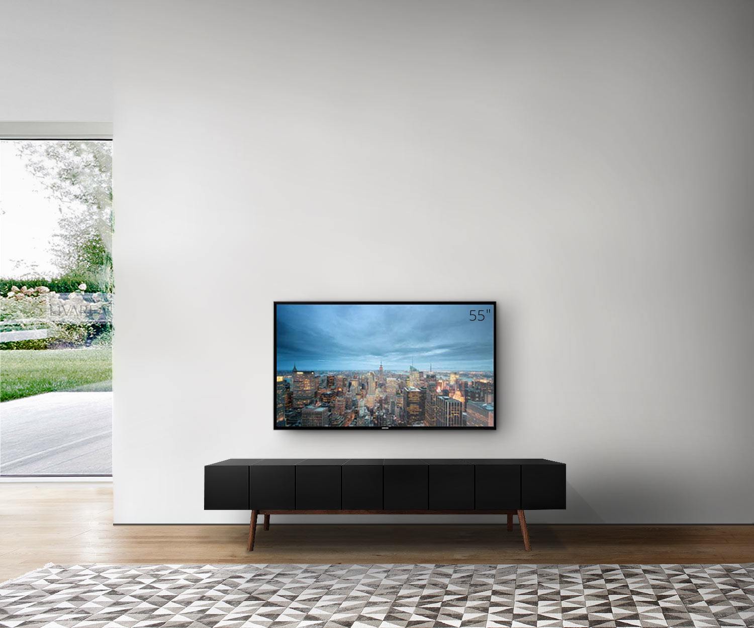 al2 MOS I KO 005 B Width 200 cm Body black Legs walnut al2 MOS I KO 005 B Width 200 cm Body black Legs walnut