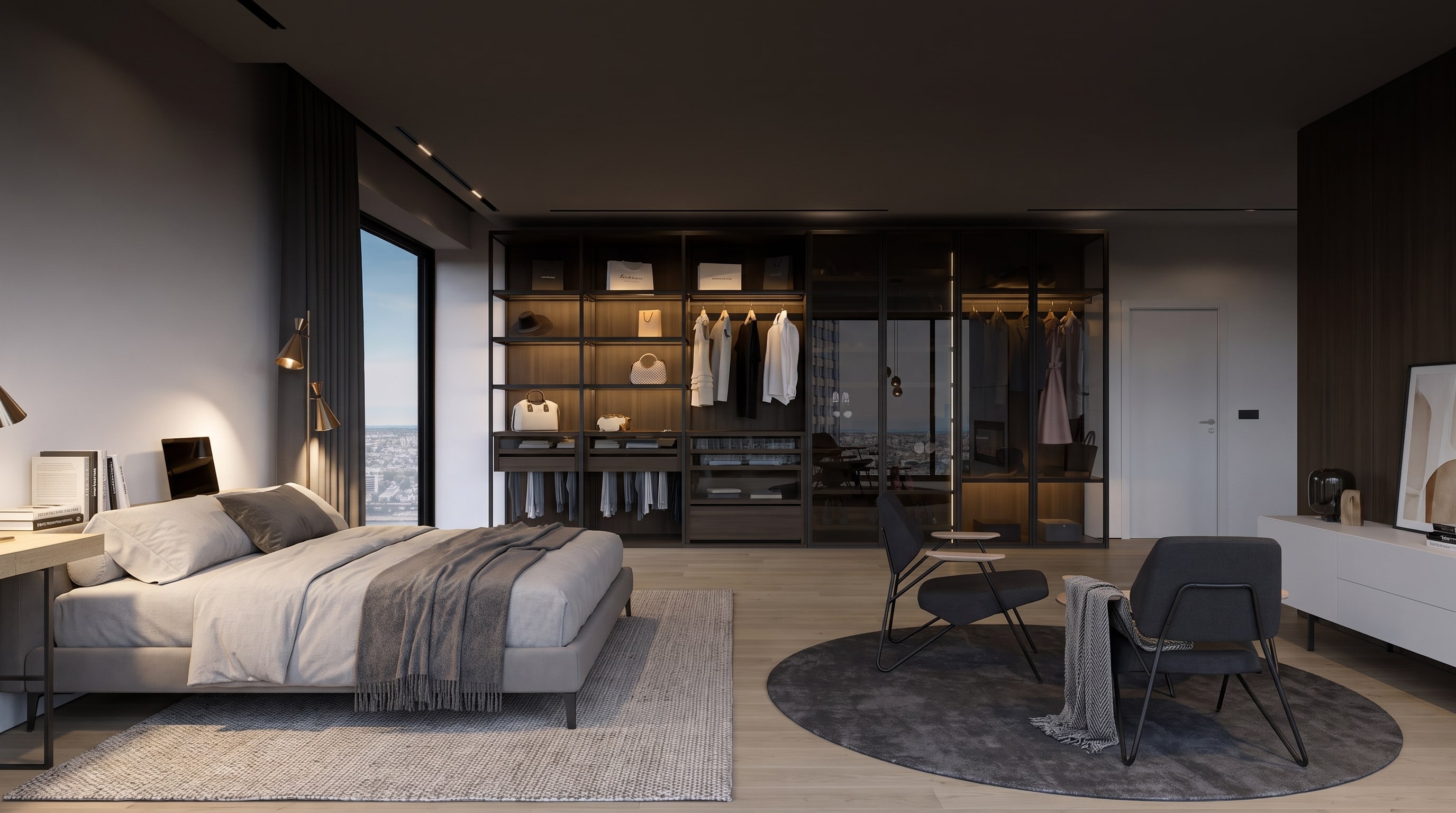 Ankleidezimmer planen: Mit Glas und Lichtakzenten zur privaten Boutique
