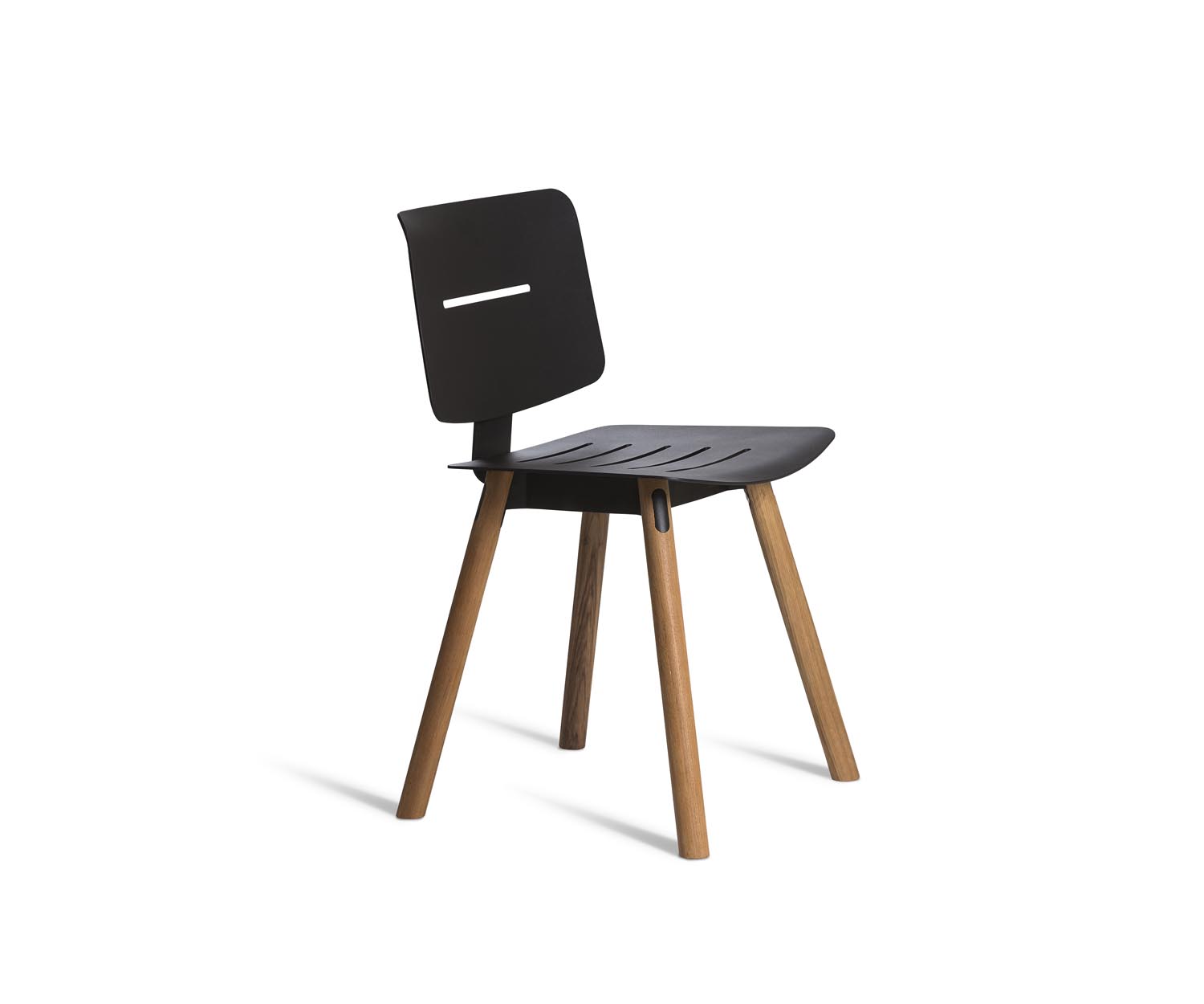 Oasiq Coco Stuhl Teak mit vier Beinen mit Aluminiumsitzfläche Oasiq Coco Stuhl Teak mit vier Beinen mit Aluminiumsitzfläche