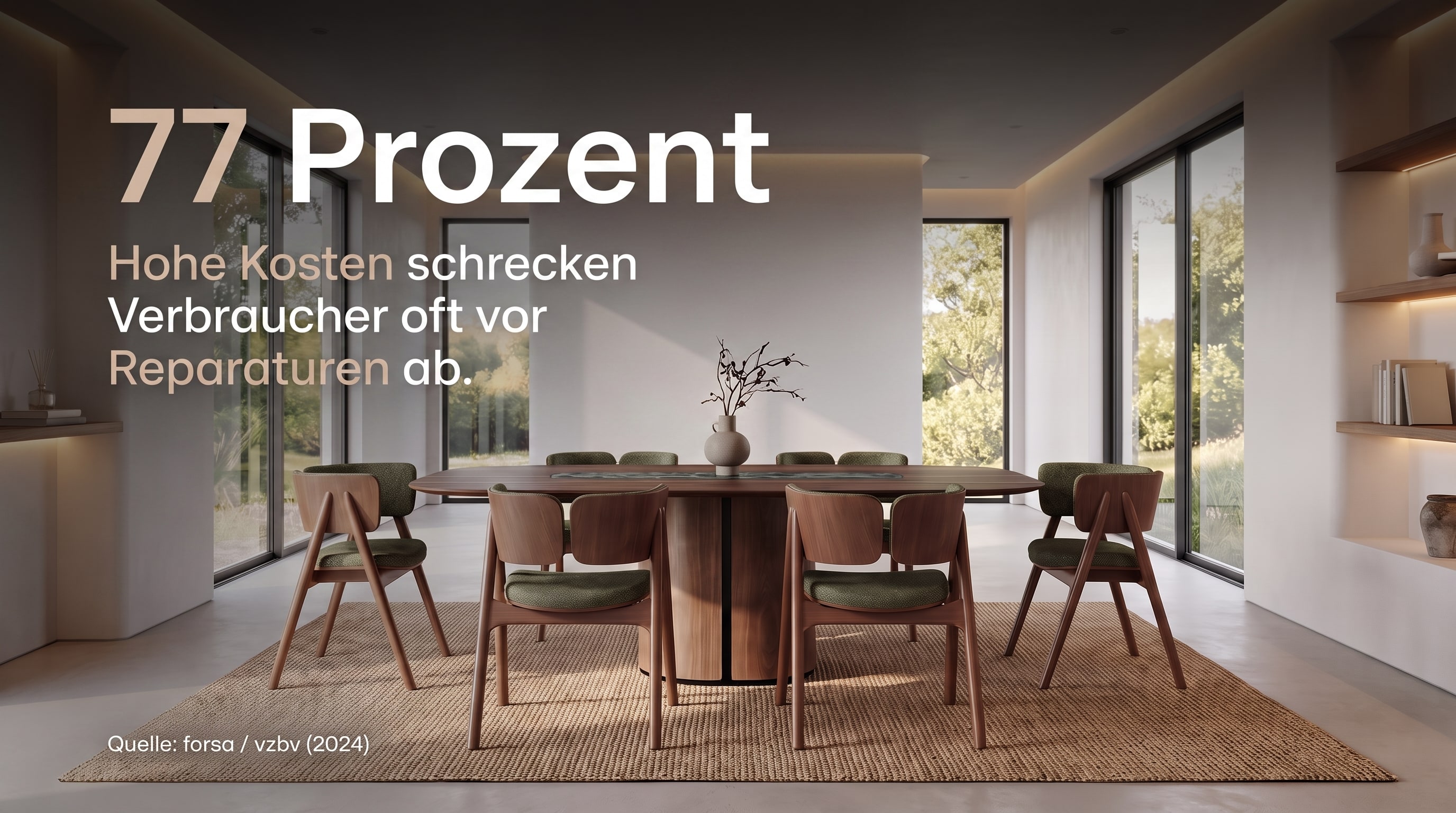 77 Prozent &ndash; High costs often deter consumers from repairs.