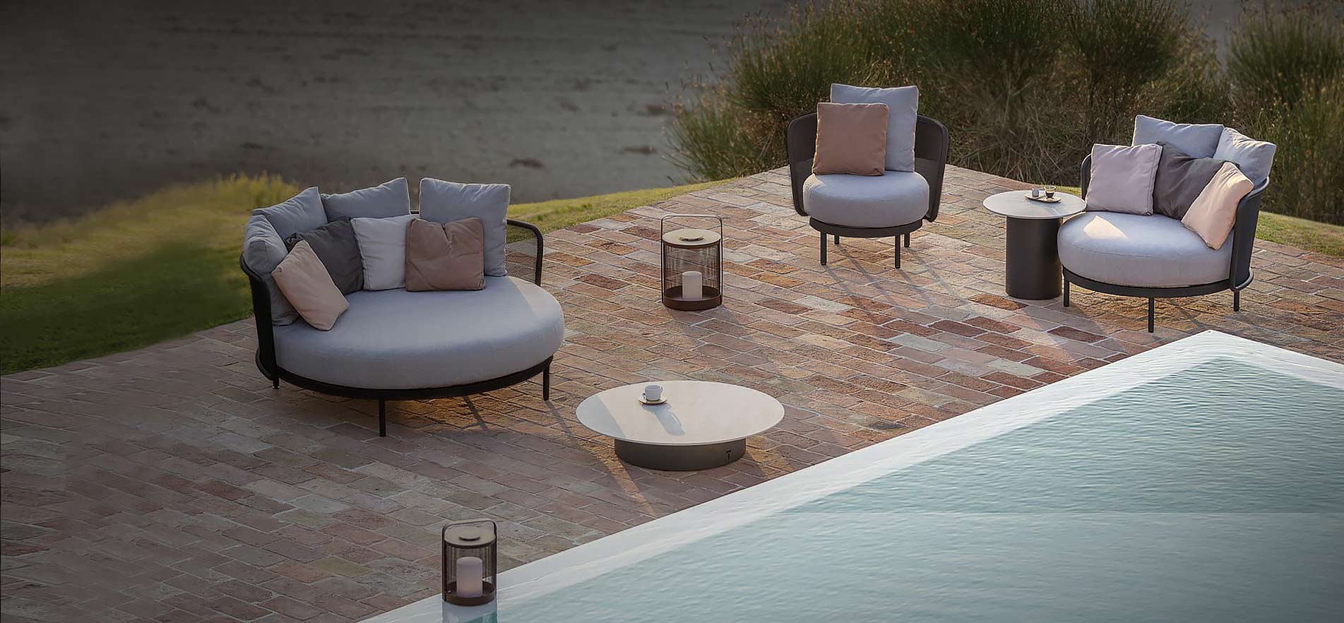 Design Gartensessel » Teak » Aluminium » Edelstahl